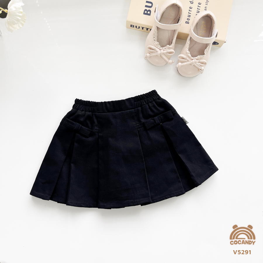 Chân váy ĐEN xếp ly 2 nơ_thumbnail_1