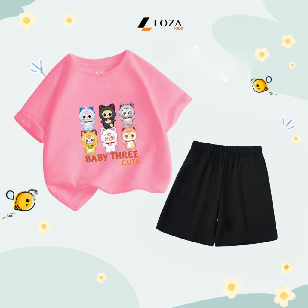 Bộ đồ trẻ em in hình 'Baby Three Cute'-  Loza Kids SB236_thumbnail_8