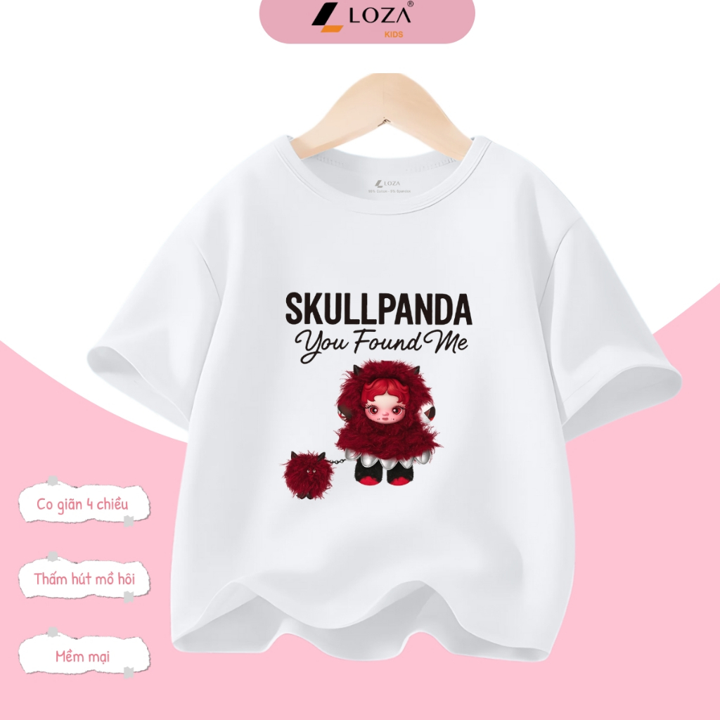 Áo thun bé gái in hình BST SKULLPANDA Hot trend - Loza Kids AT006_thumbnail_13