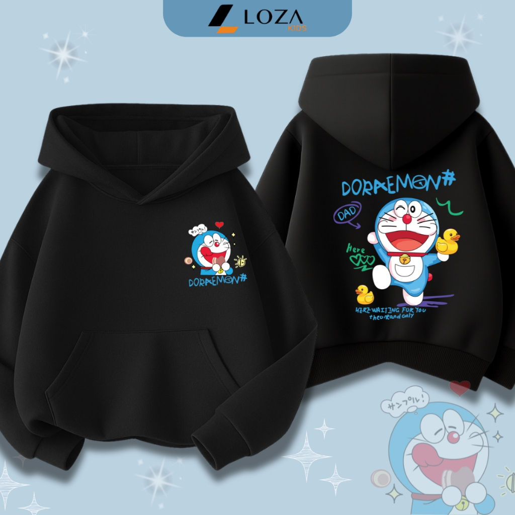 Áo nỉ hoodie bé trai in hình Doraemon - Loza Kids HN3391_thumbnail_1