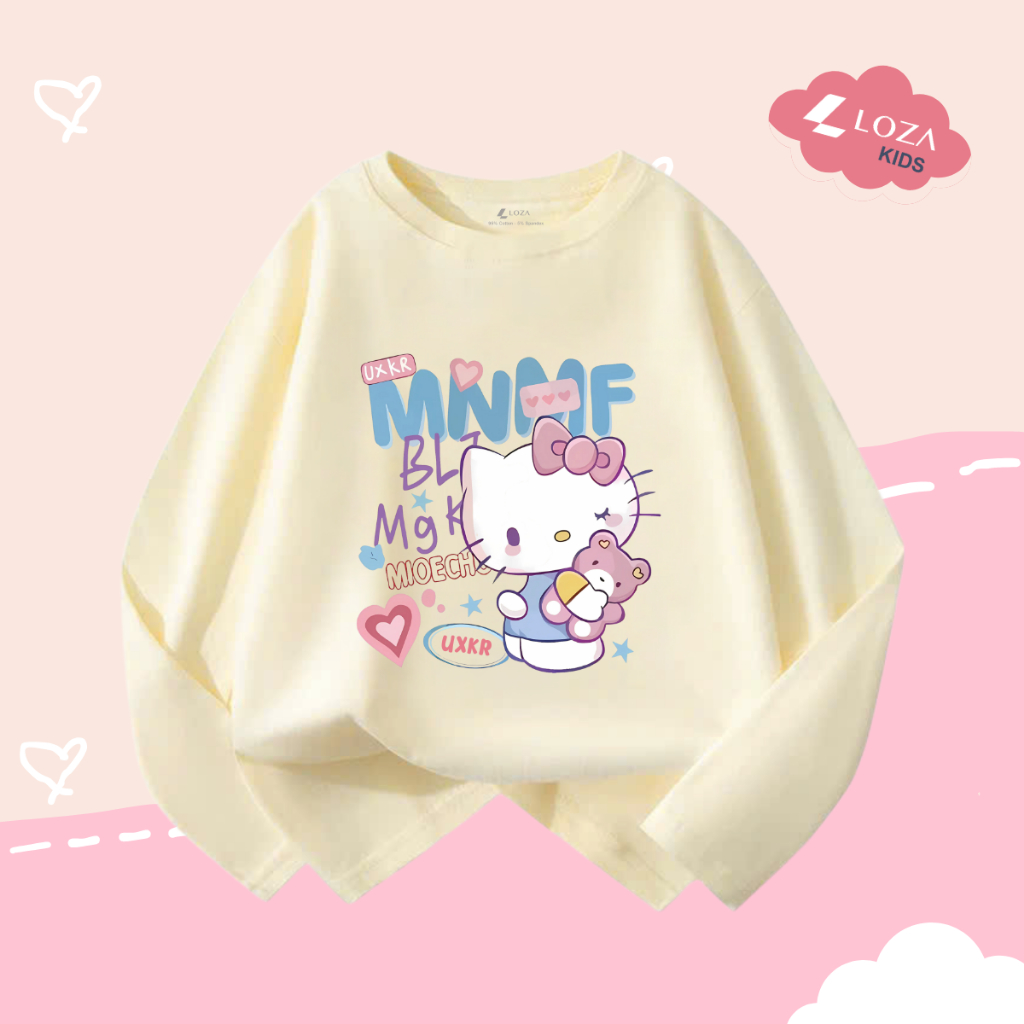 Áo thun dài tay bé gái in hình Hello Kitty - Loza Kids  KT3259_thumbnail_2