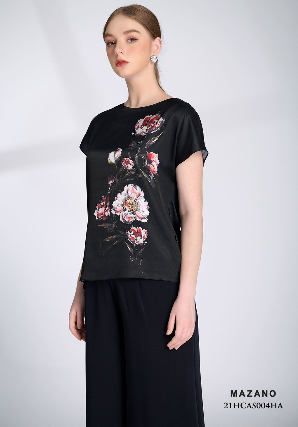 Áo lụa mullet nền đen họa tiết hoa mẫu đơn cổ điển_thumbnail_4