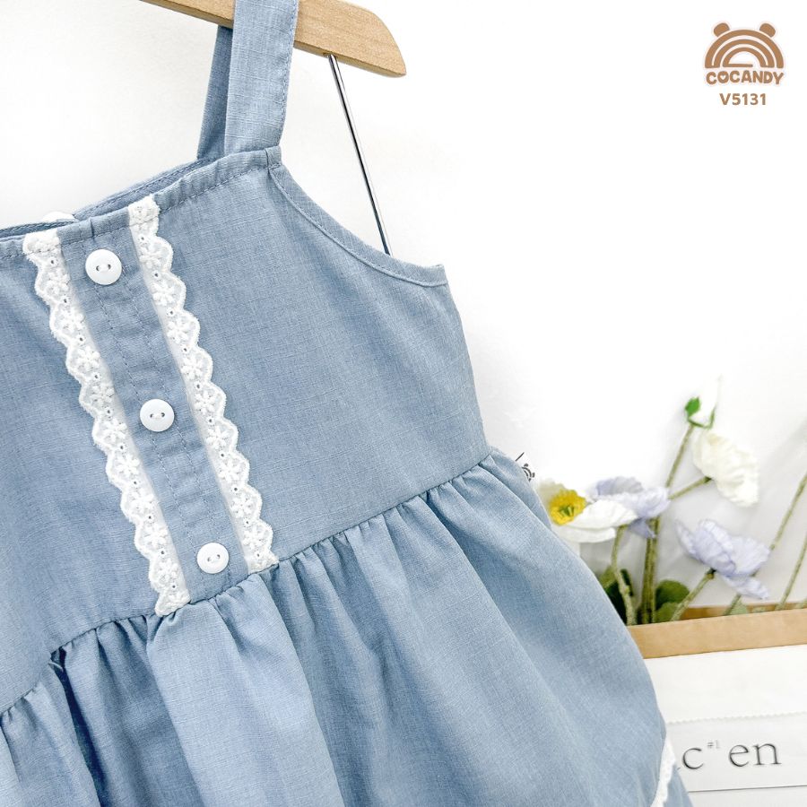 Váy cộc XANH 2 dây phối viền ren_thumbnail_2