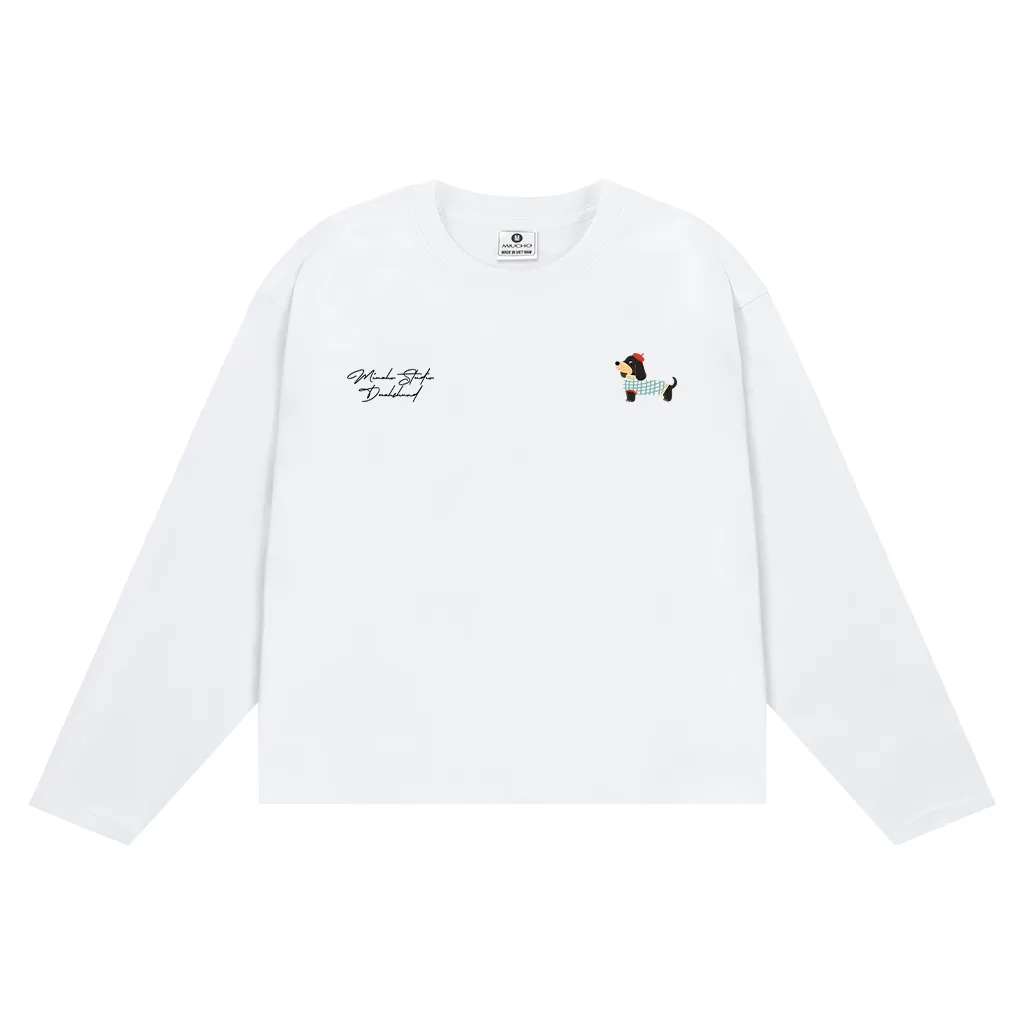 Áo thun boxy tay dài unisex basic 2644 Miucho vải cotton cao cấp thoáng mát co giãn 2 chiều_thumbnail_0