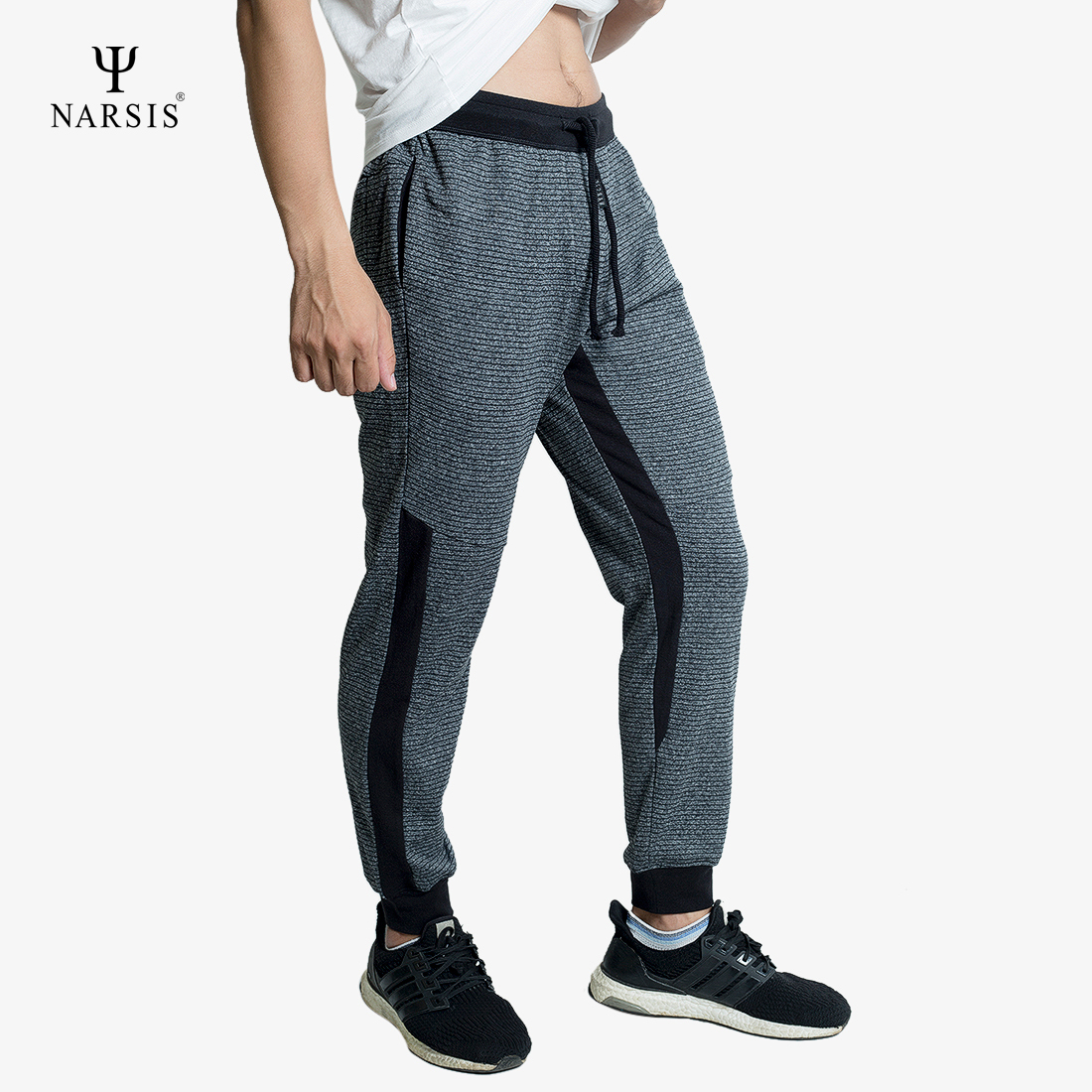 QUẦN DÀI NAM NARSIS  GHI XÁM PHẨY ĐEN G8005 NARSIS VẢI NỈ ẤM ÁP, MỀM MẠI, THÍCH HỢP MÙA ĐÔNG, GIỮ..._thumbnail_3