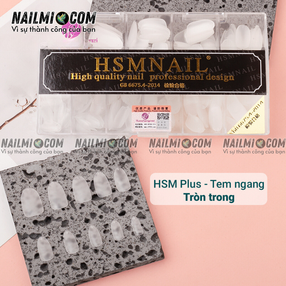 Móng úp - form tròn - màu trong suốt - HSM L1 - mặt nhám sẵn_thumbnail_0
