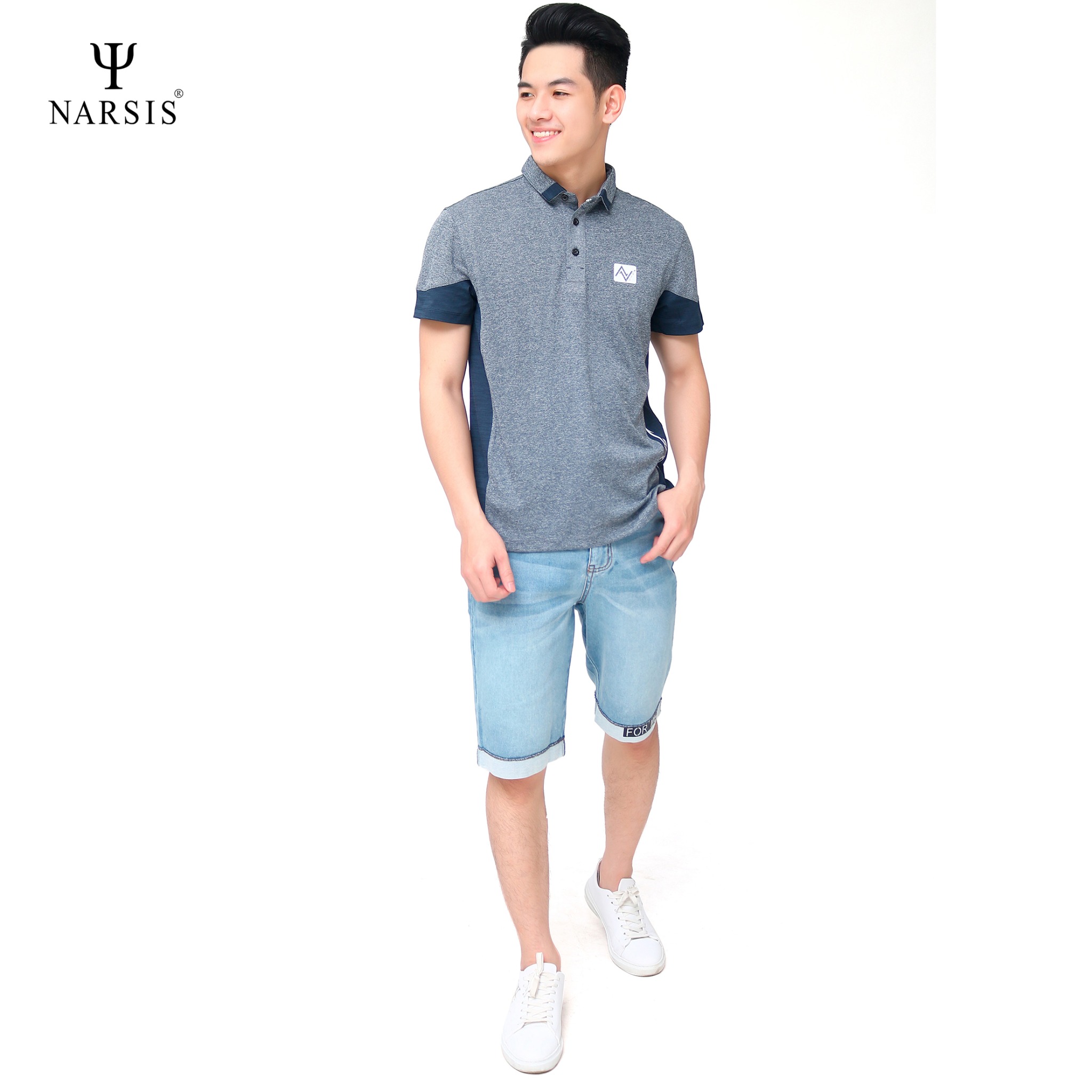 ÁO POLO CÓ CỔ NAM D9008 NARSIS CHẤT LIỆU THOÁNG MÁT, DỄ CHỊU, THOẢI MÁI CẢ NGÀY, DỄ VẬN ĐỘNG_thumbnail_2