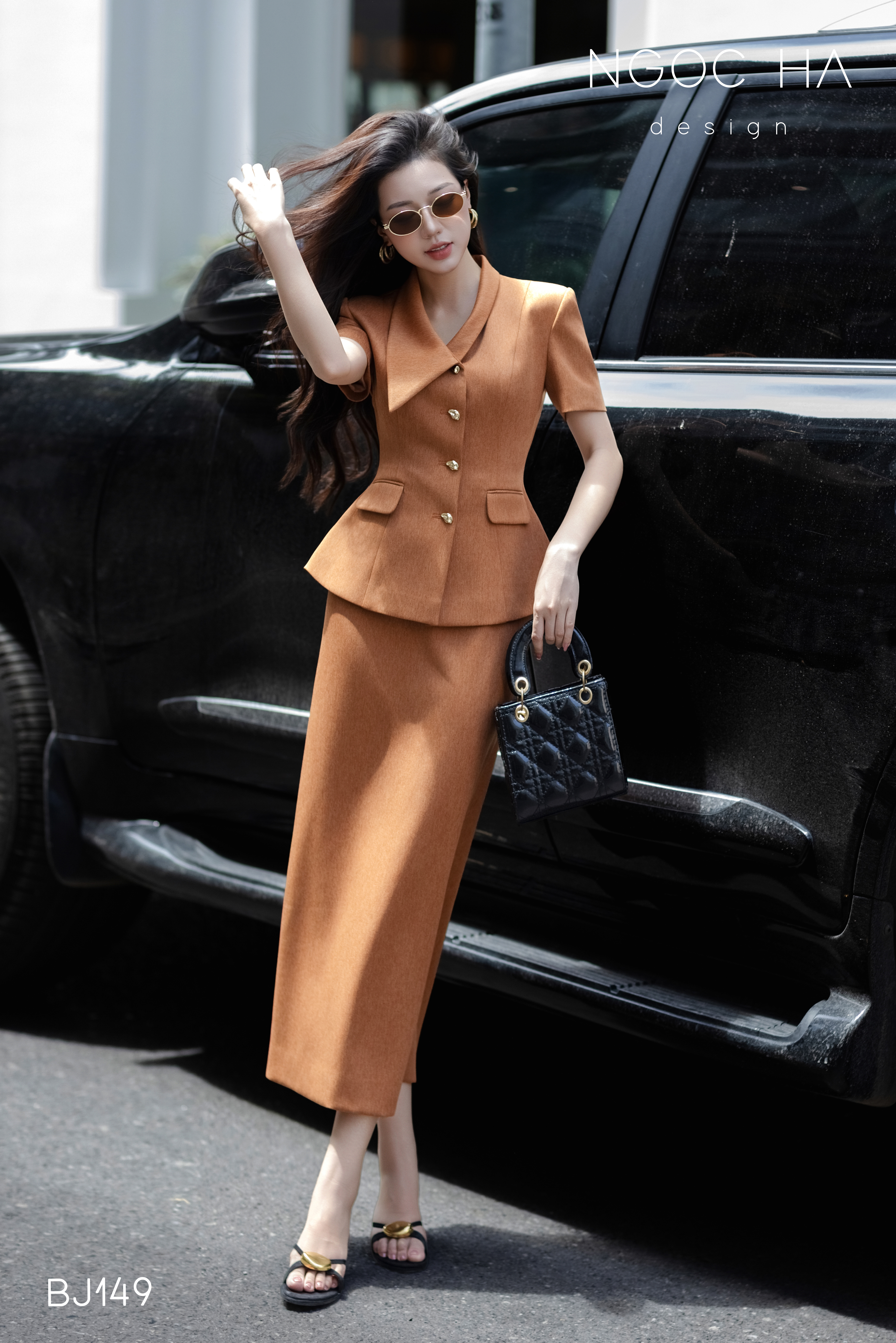 Adele Set_ Bộ Vest Cổ Lệch CV Bút Chì Màu Cam Tây BJ149_thumbnail_6