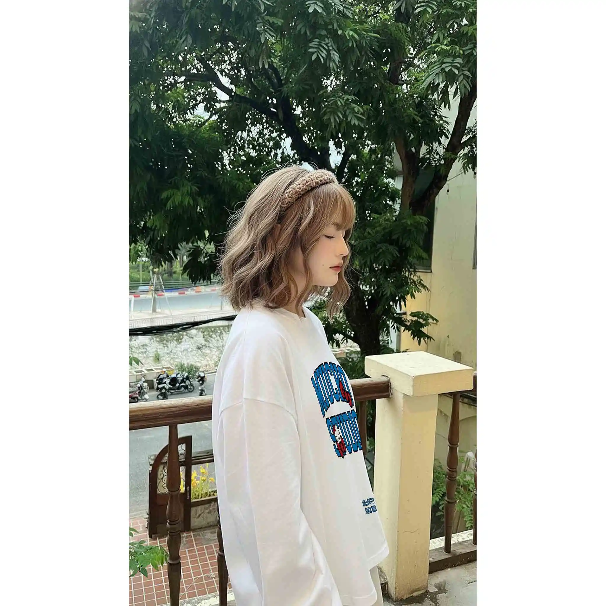 Áo thun boxy tay dài local brand Miucho Studio chất vải thấm hút tốt mát mẻ cả ngày Kitty 2804_thumbnail_7