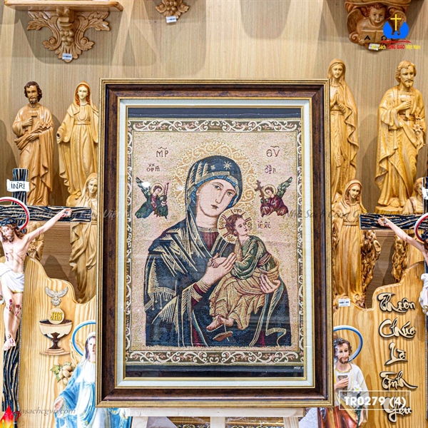 Tranh Dệt Ý Đức Mẹ Hằng Cứu Giúp 60x80cm_thumbnail_1