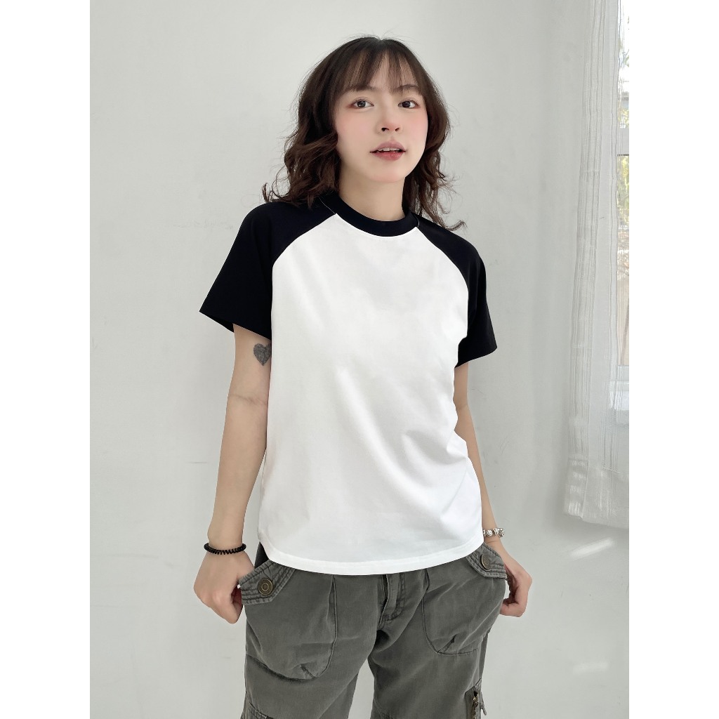 Áo baby tee phối trơn ABPTT01 Miucho cotton cổ tròn in basic_thumbnail_6