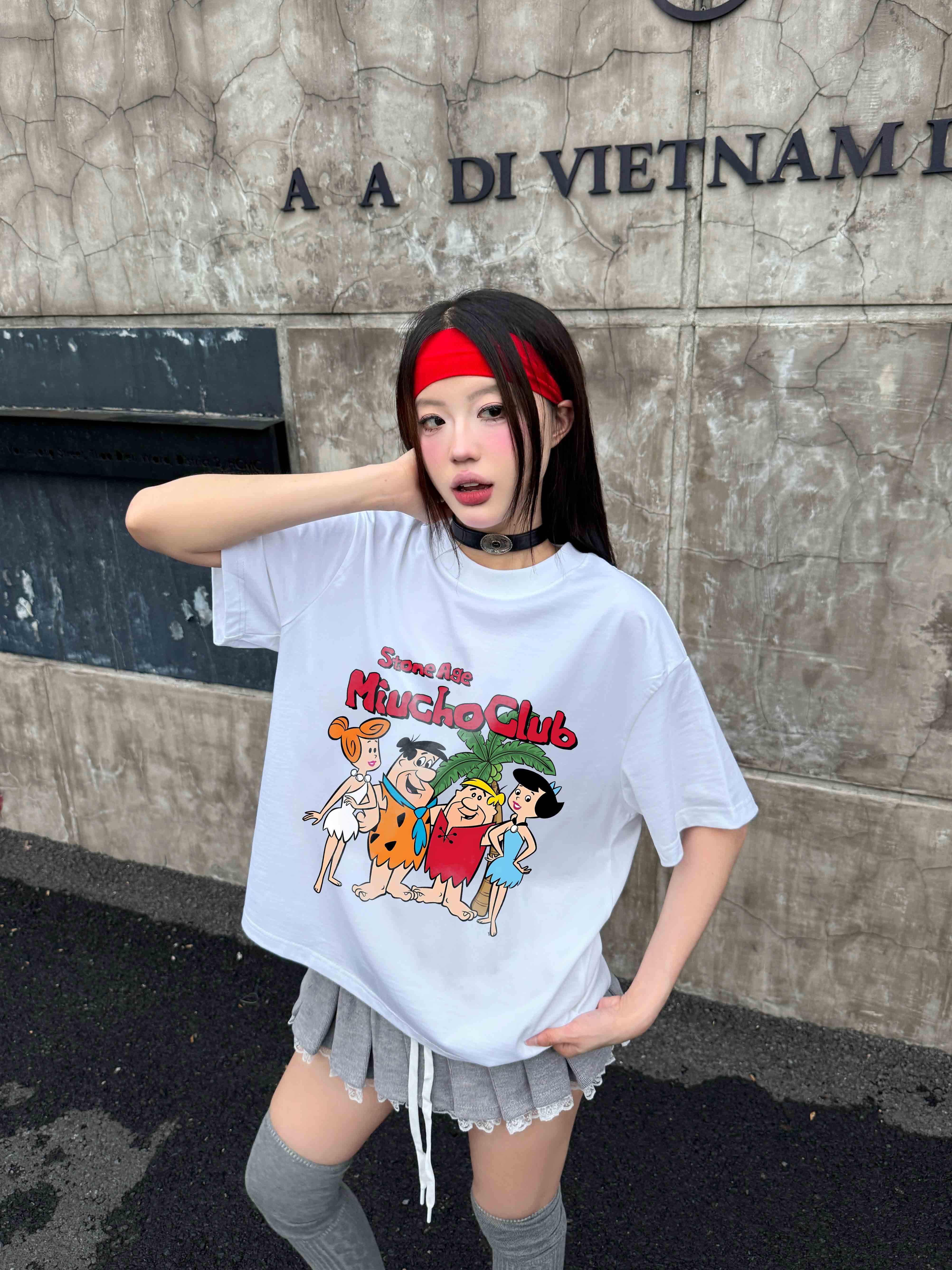 Áo thun boxy cotton 2 chiều AXD2418 Miucho tay ngắn cổ tròn phong cách cổ điển_thumbnail_2