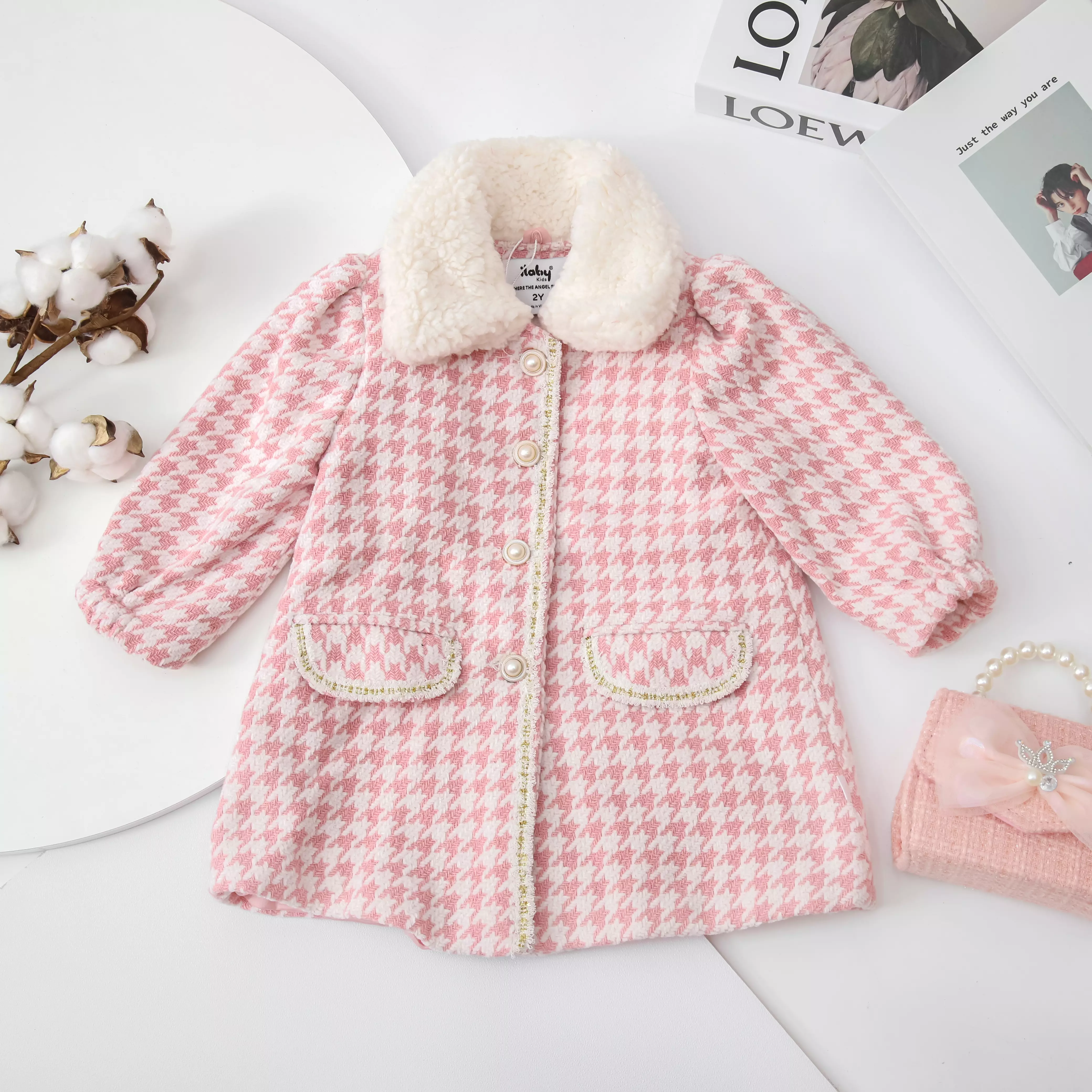 Áo khoác phối viền cổ lông_thumbnail_5