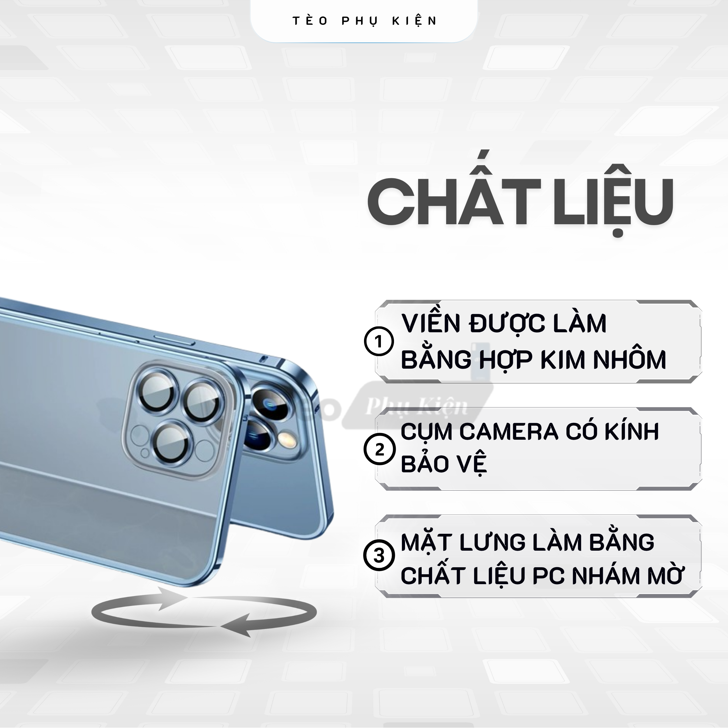 ỐP LƯNG IPHONE VỚI KHUNG VIỀN BẰNG KIM LOẠI MẶT LƯNG NHÁM MỜ CÓ THẾ THÁO RỜI NHỜ KHÓA ĐÀN HỒI_thumbnail_6