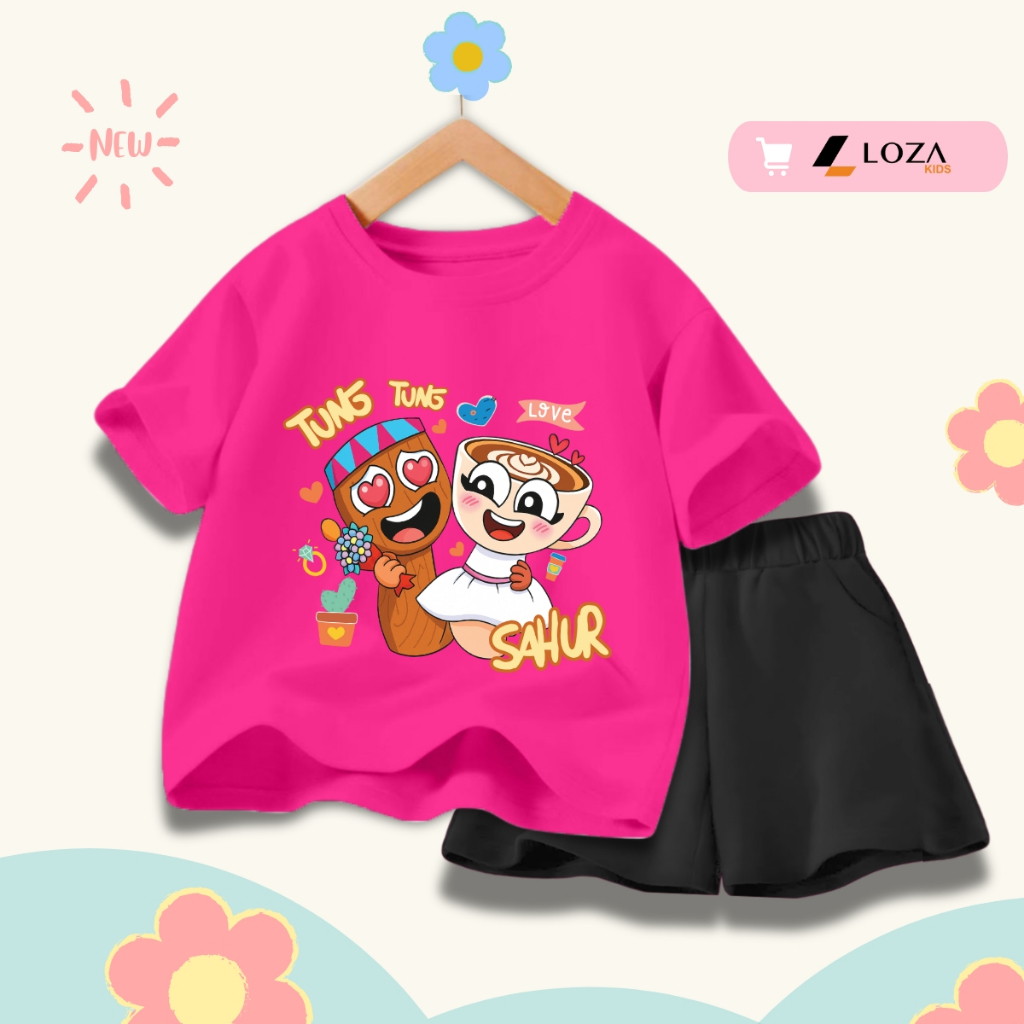 Bộ đồ bé gái in hình 