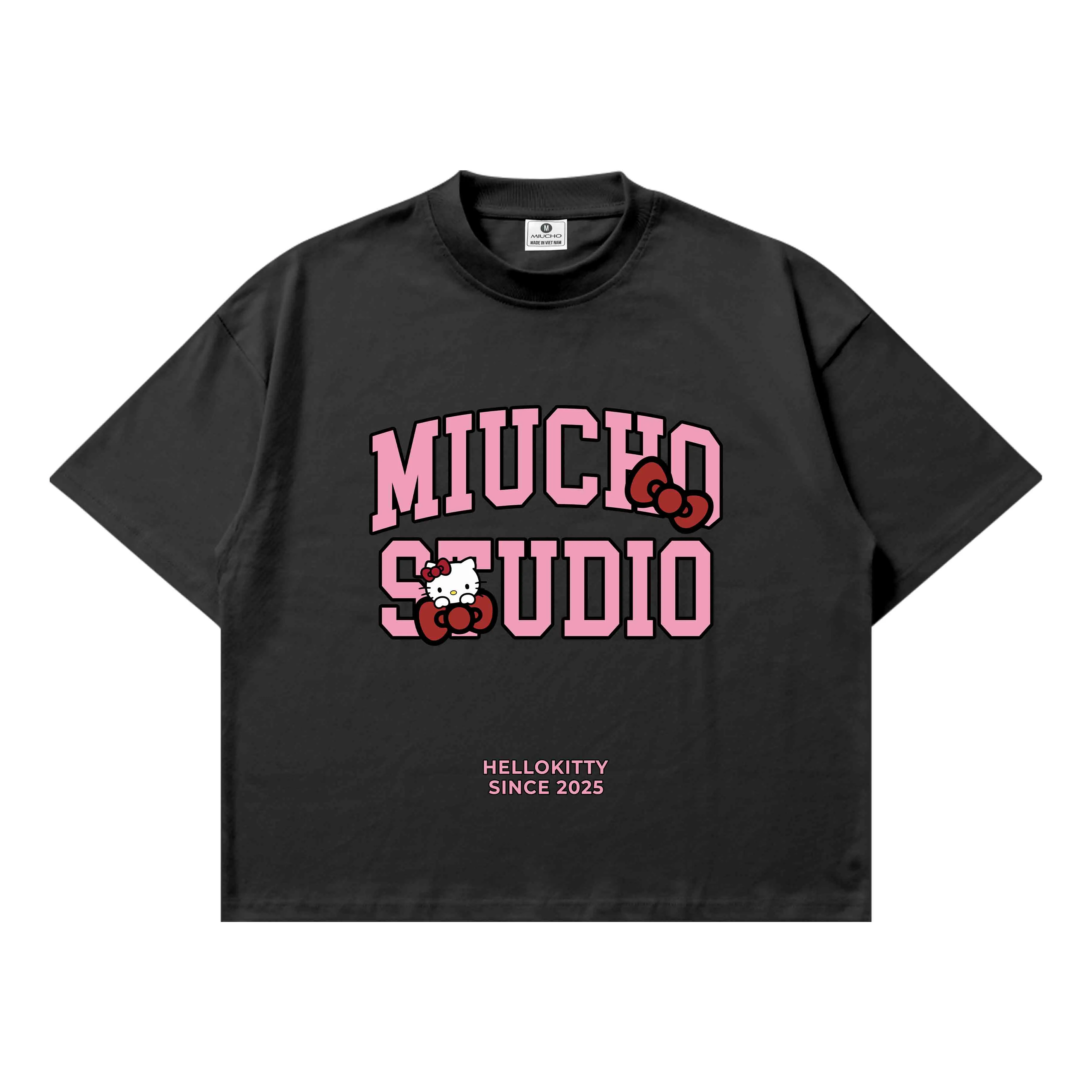 Áo thun boxy Miucho Studio chất vải thoáng mát mềm mại in chữ local brand hình Kitty nhiều màu 2803_thumbnail_14