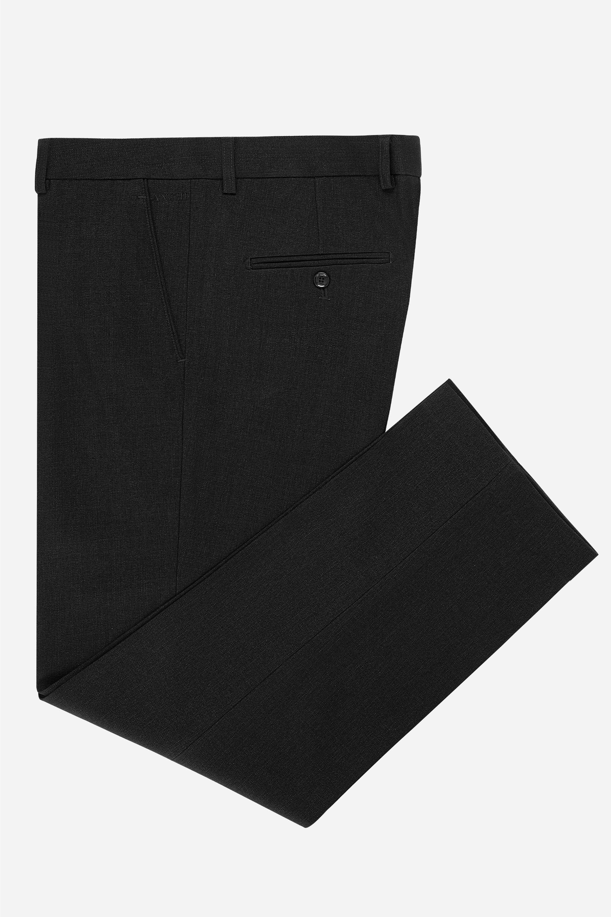 Quần Âu 0 Li Nam Trung Niên ANCHI Chất Liệu Cafe Phom Suông Ống Rộng Màu Đen