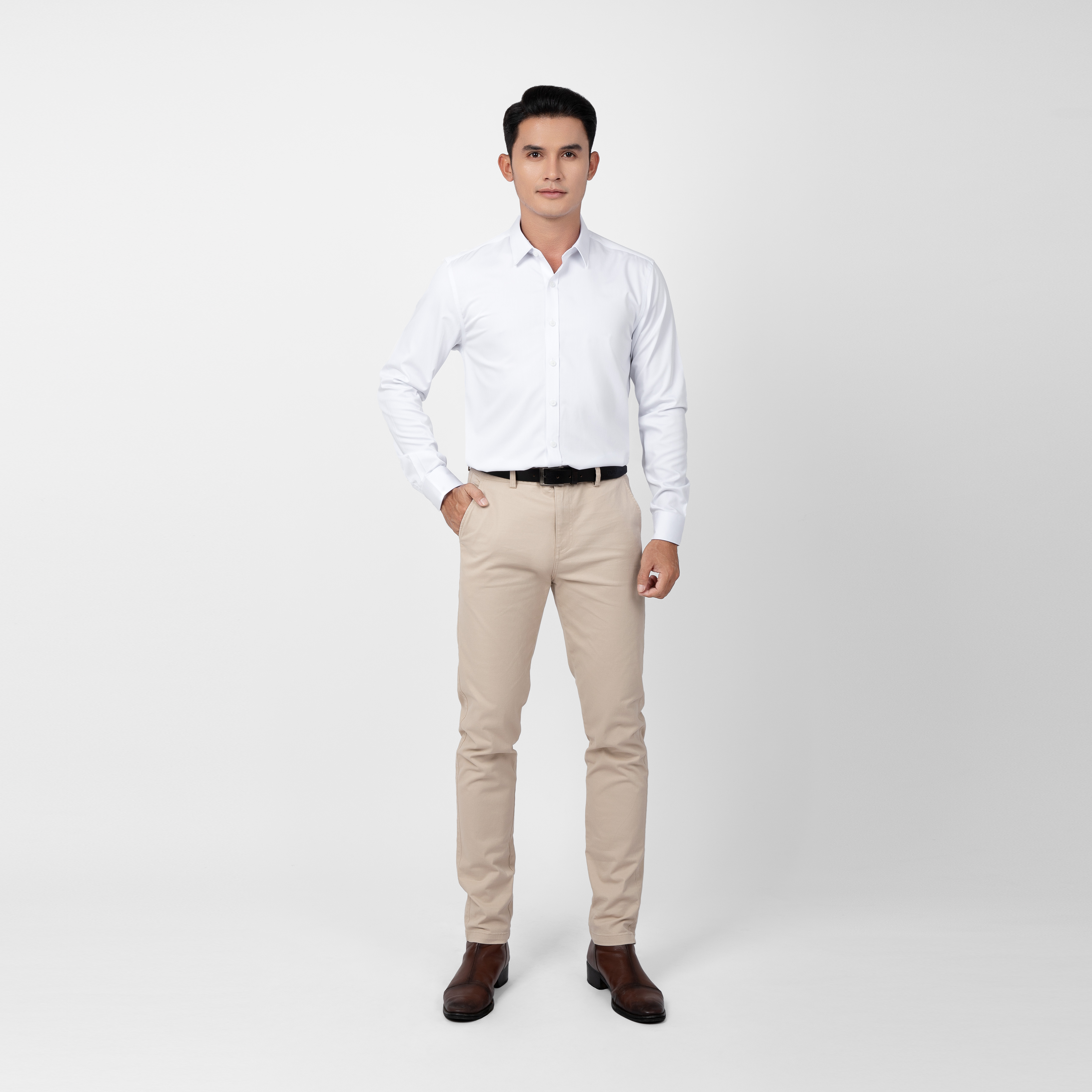 Sơ Mi Trắng Trơn Dài Tay S36