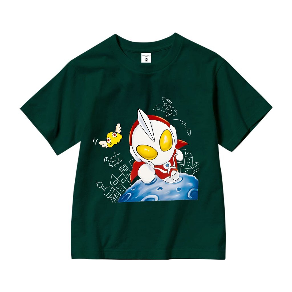 Áo thun cho bé gái form rộng AED1185 Miucho Kid tay ngắn cổ tròn in artwork_thumbnail_9