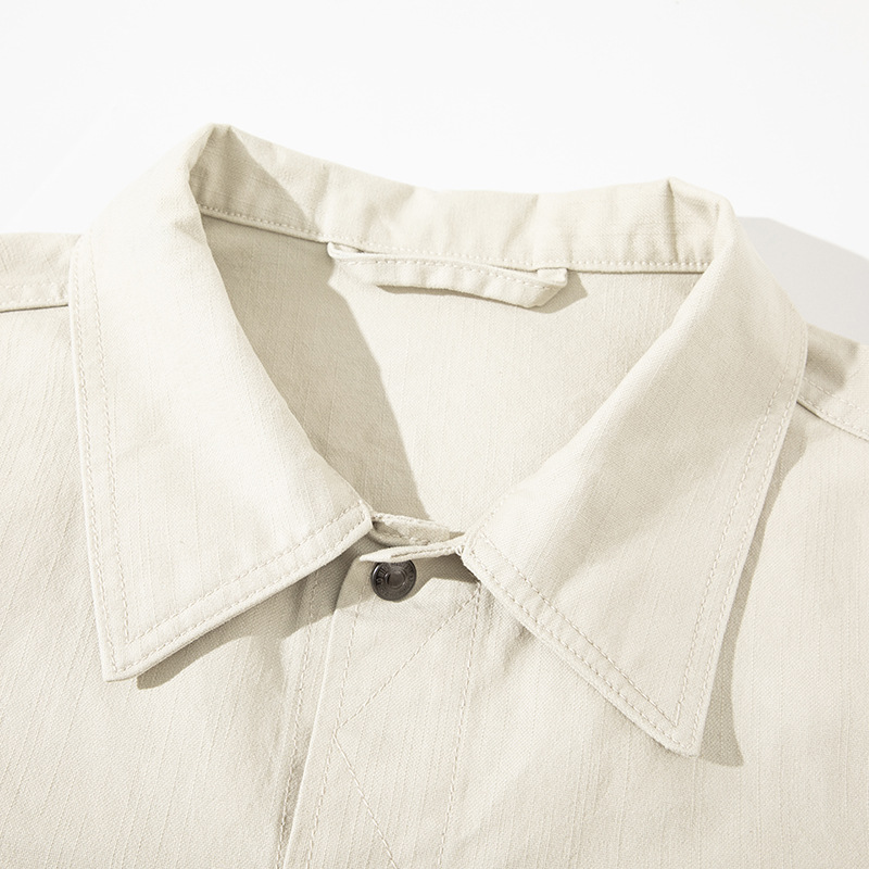 Áo giặt, phai màu và mã hóa Phong cách tiền cũ hợp thời trang 2025 Áo khoác bảo hộ lao động nam đa năng_thumbnail_2