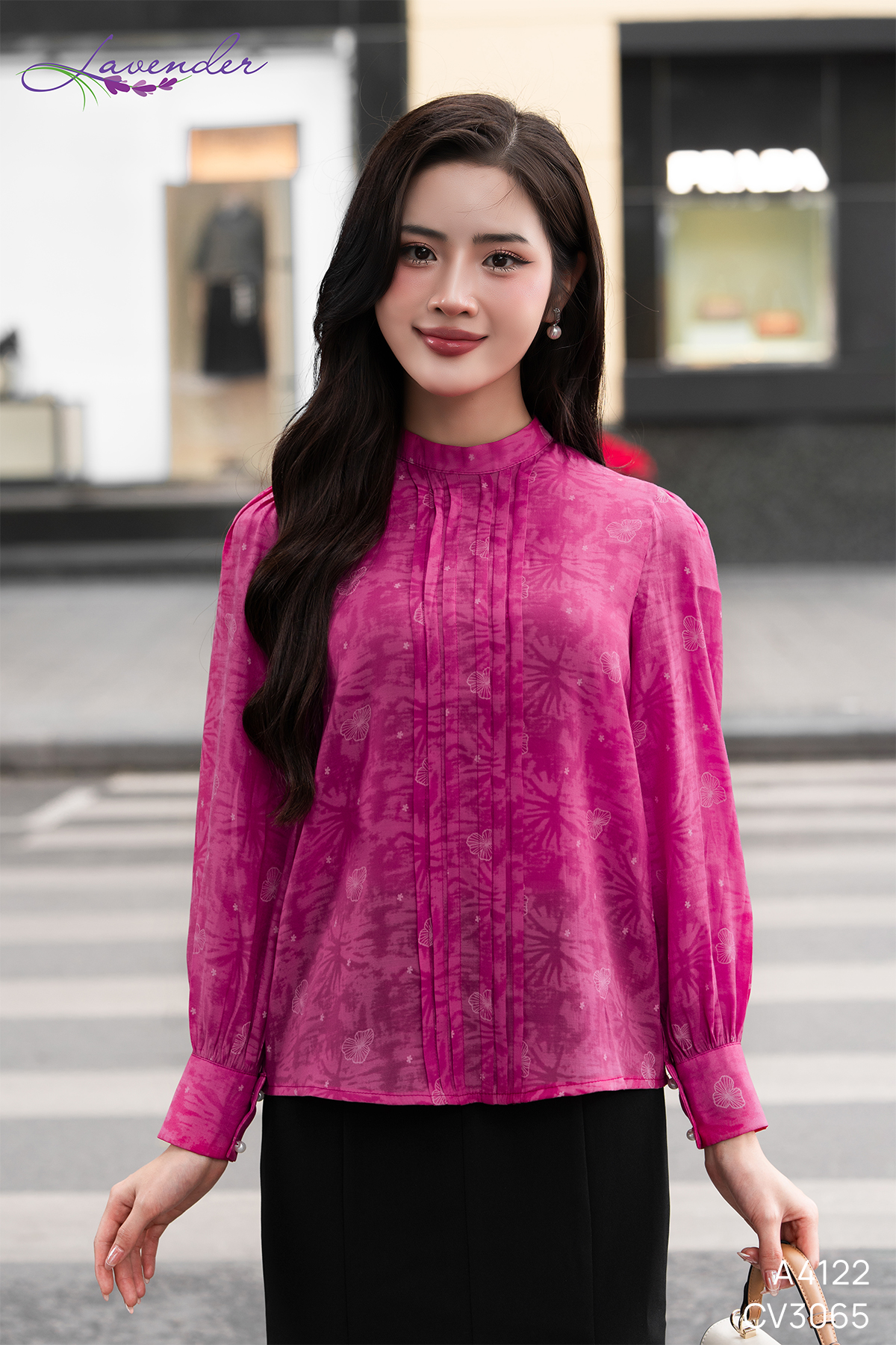 Set Áo sơ mi tơ hoa hồng A4122_thumbnail_5