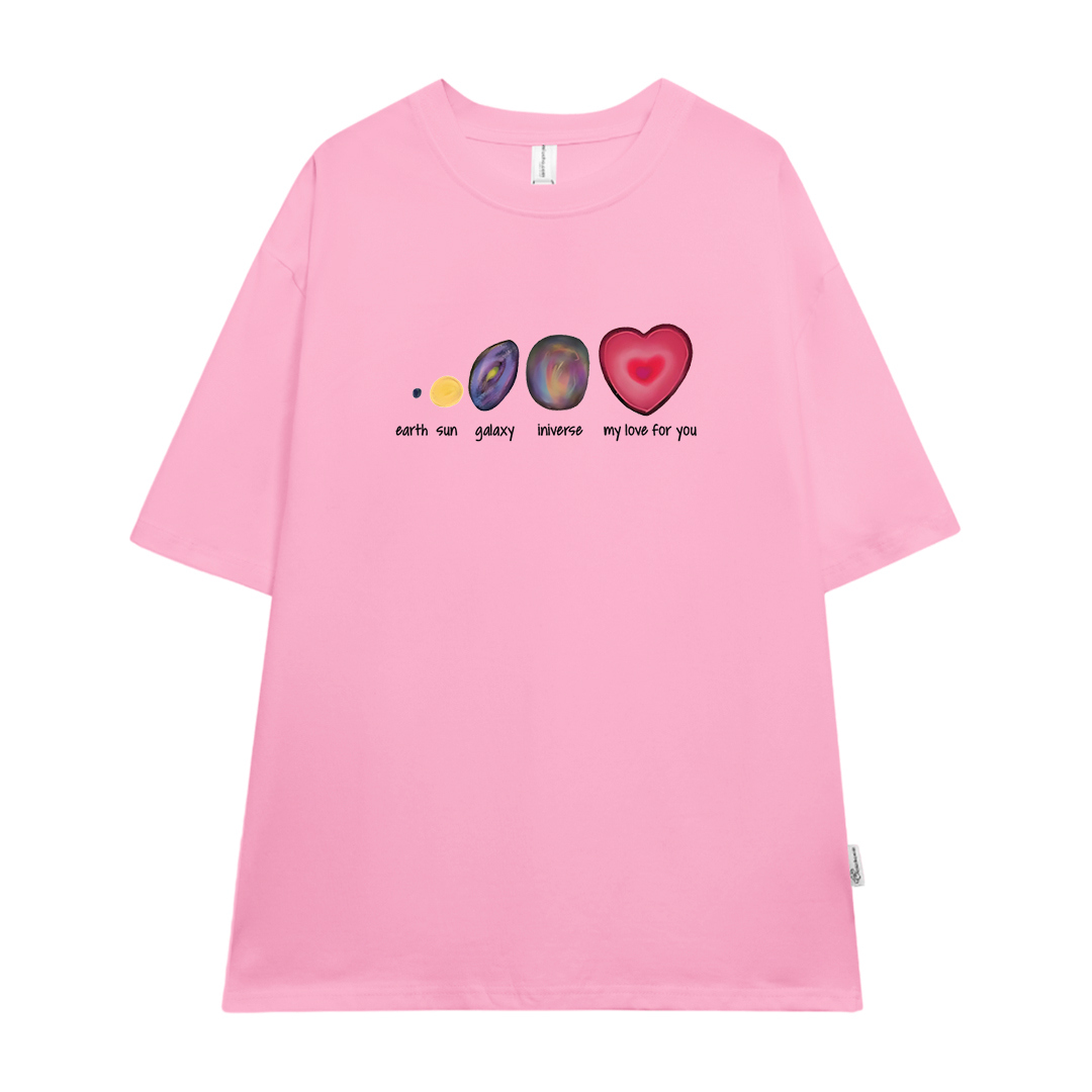 Áo thun cặp nam nữ form rộng 1958 Miucho vải 4c cotton 220gsm thoáng mát cổ tròn in mix_thumbnail_11