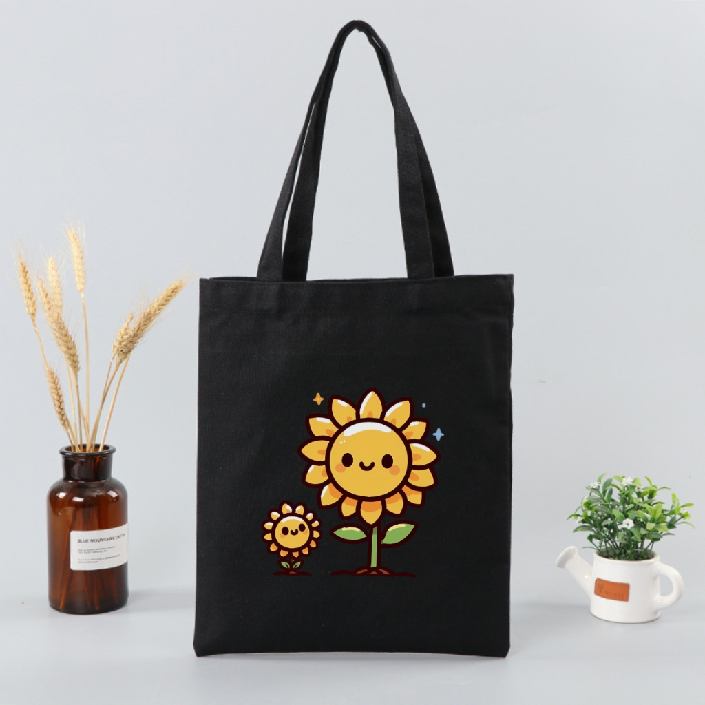 Túi tote vải canvas đeo vai hình nơ, hoa đẹp có khóa kéo và ngăn phụ We Tee - WTU02_thumbnail_14