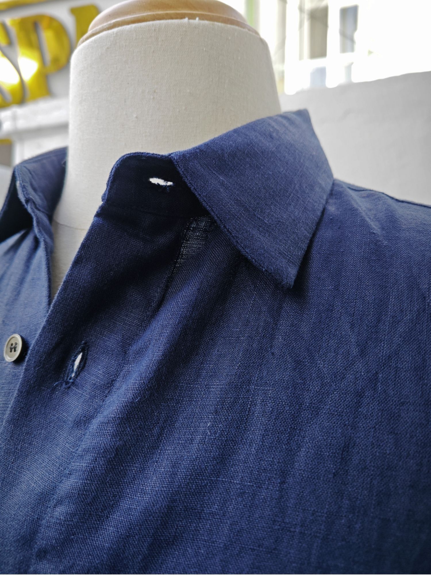 Sơ mi 100% linen tay ngắn cổ kiểu Đức_thumbnail_3