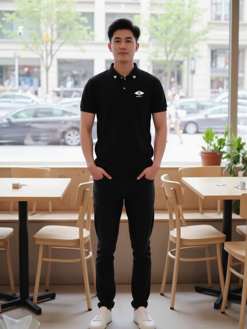 Áo polo nam form vừa 1882 Miucho Iconic vải cá sấu đứng form thoáng mát in basic_thumbnail_6