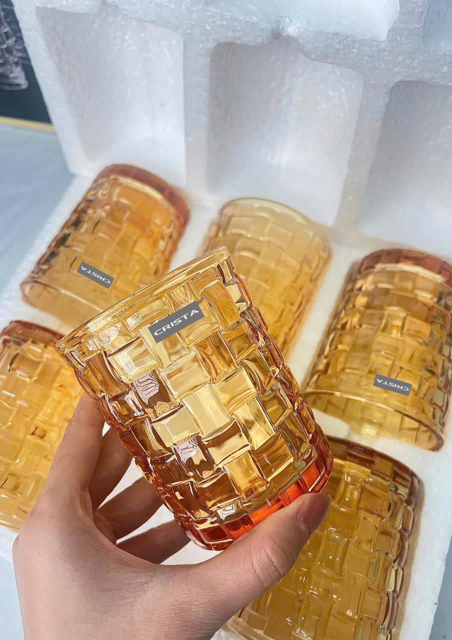 Bộ 6 cốc thủy CRISTA HOME tinh vân caro 280ml_thumbnail_53