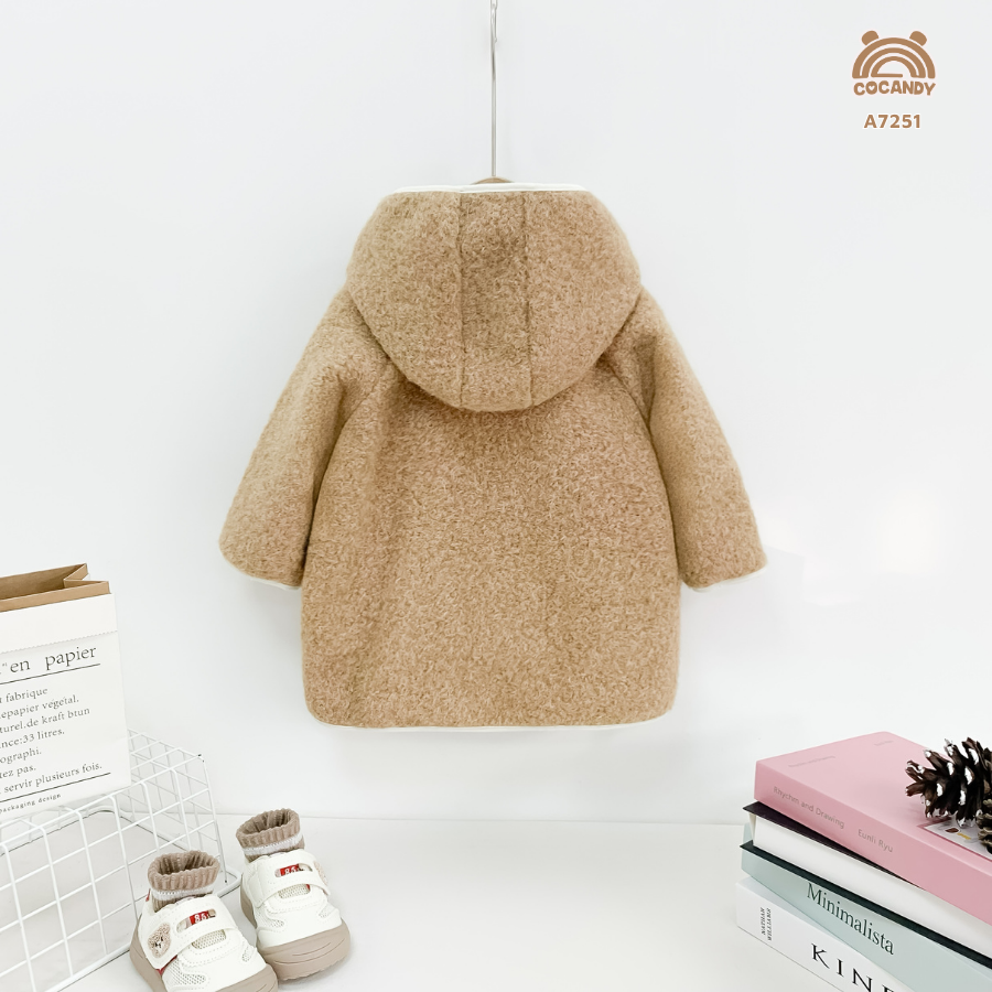 Áo khoác NÂU viền BE 2 túi có nắp_thumbnail_3