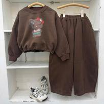 [LM18] Bộ nỉ mèo HLKT nâu không hình