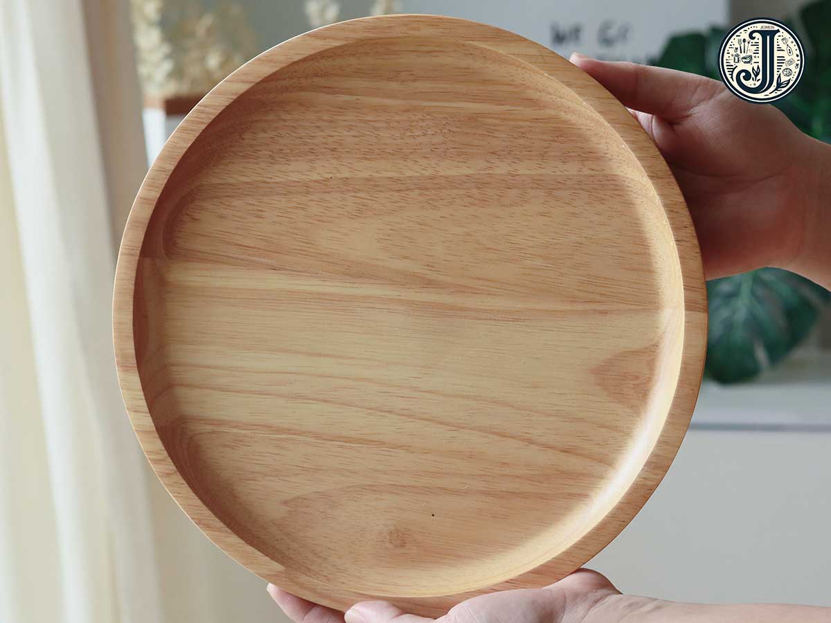 Khay Gỗ Cao SuTròn 25cm J000121