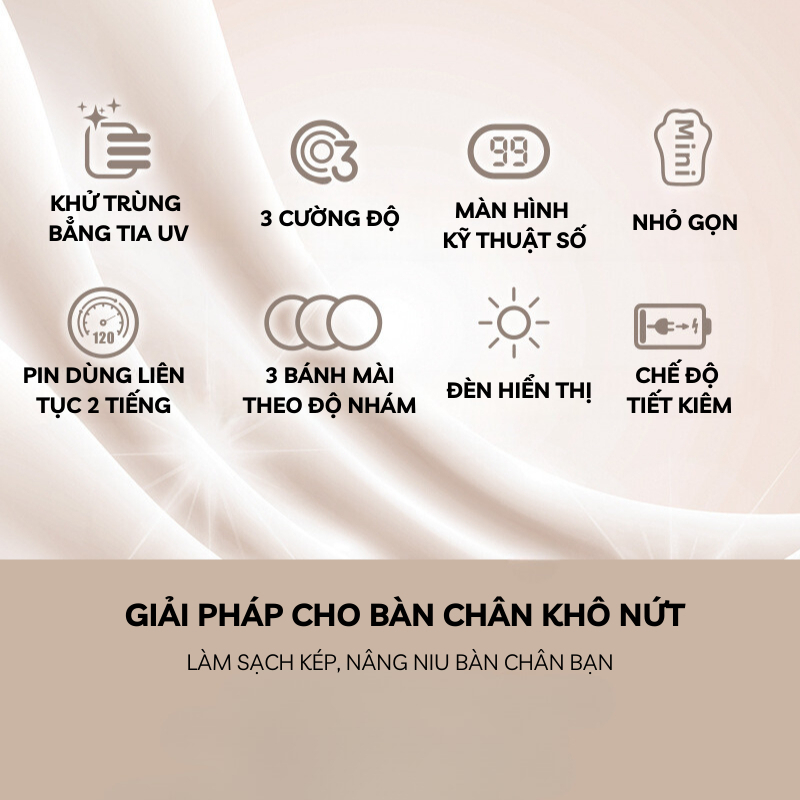 Máy Chà Gót Chân NMIMART Tẩy Tế Bào Chết Tự Động, 3 Đầu Mài Đa Dụng MCG01_thumbnail_7