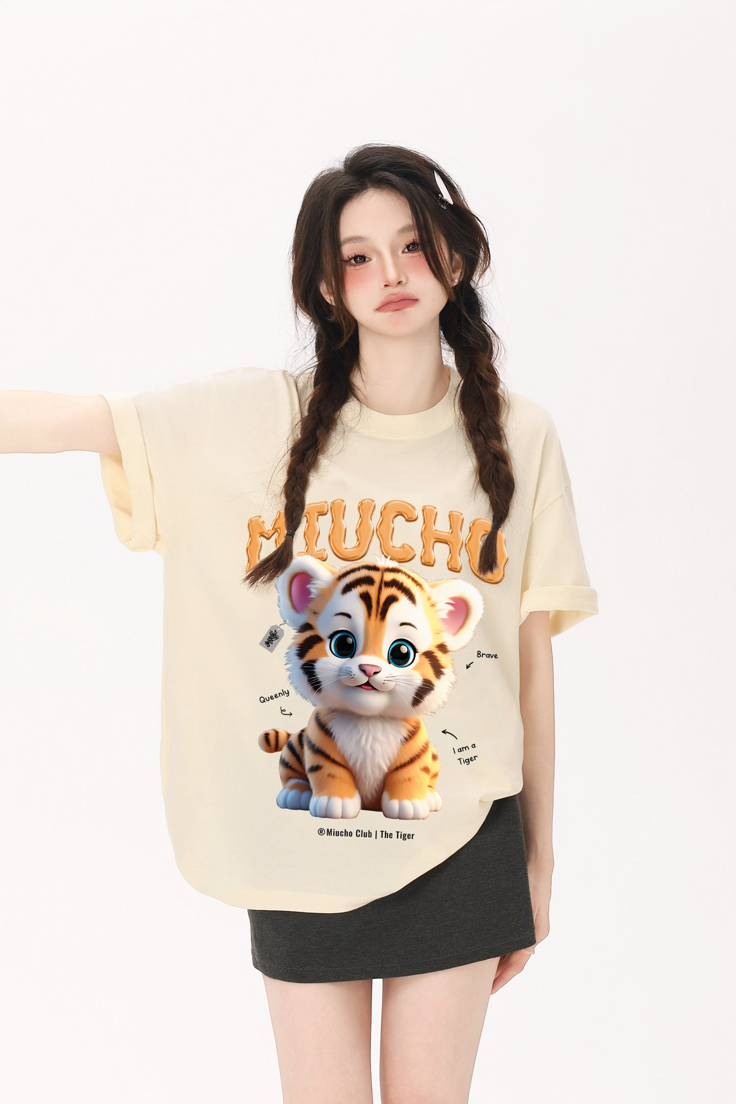 Áo thun form rộng 12 con giáp tuổi Dần (tuổi hổ) ATD1238 Miucho tay ngắn cổ tròn in mix_thumbnail_12