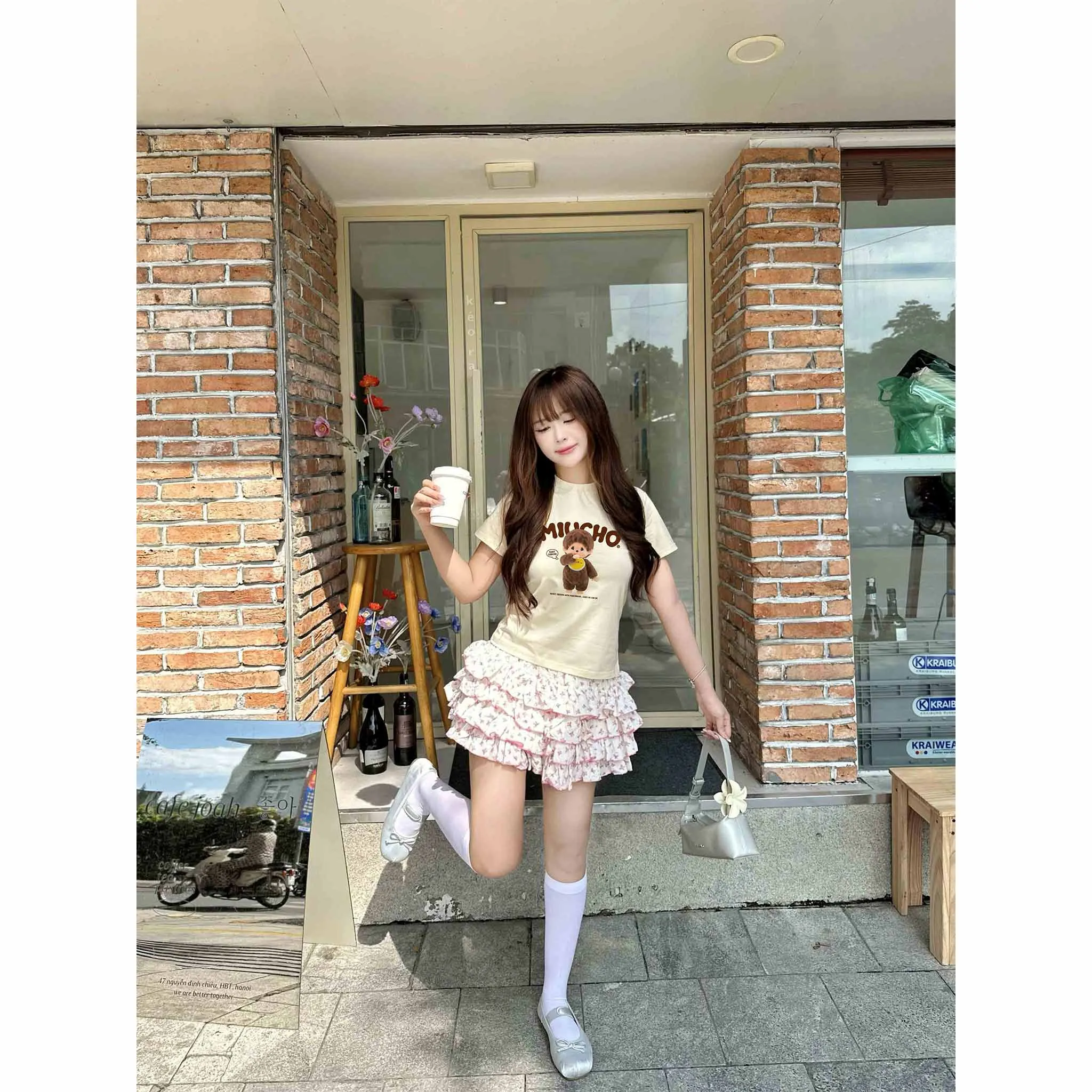 Áo baby tee hình gấu cute chuẩn form tôn dáng 2618 Miucho vải cotton thoáng mát co giãn_thumbnail_6