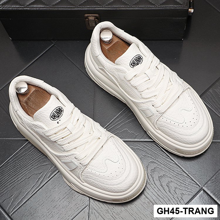 GH45 - Giày thể thao nam nữ màu trắng đế dày_thumbnail_8