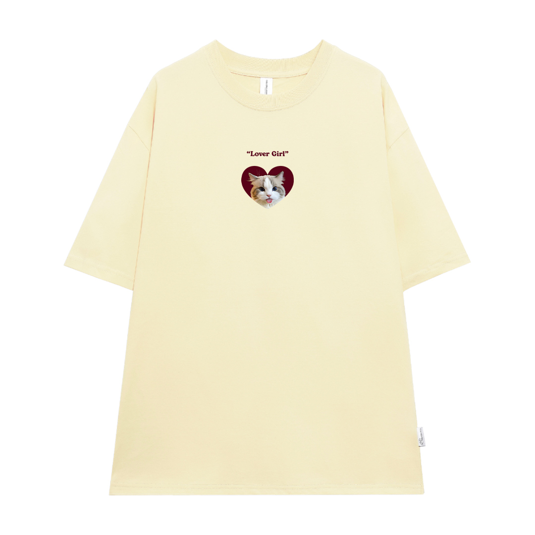 Áo thun cặp nam nữ LOVER form rộng 1956 Miucho cổ tròn vải 4c cotton 220gsm thoáng mát in mix_thumbnail_0