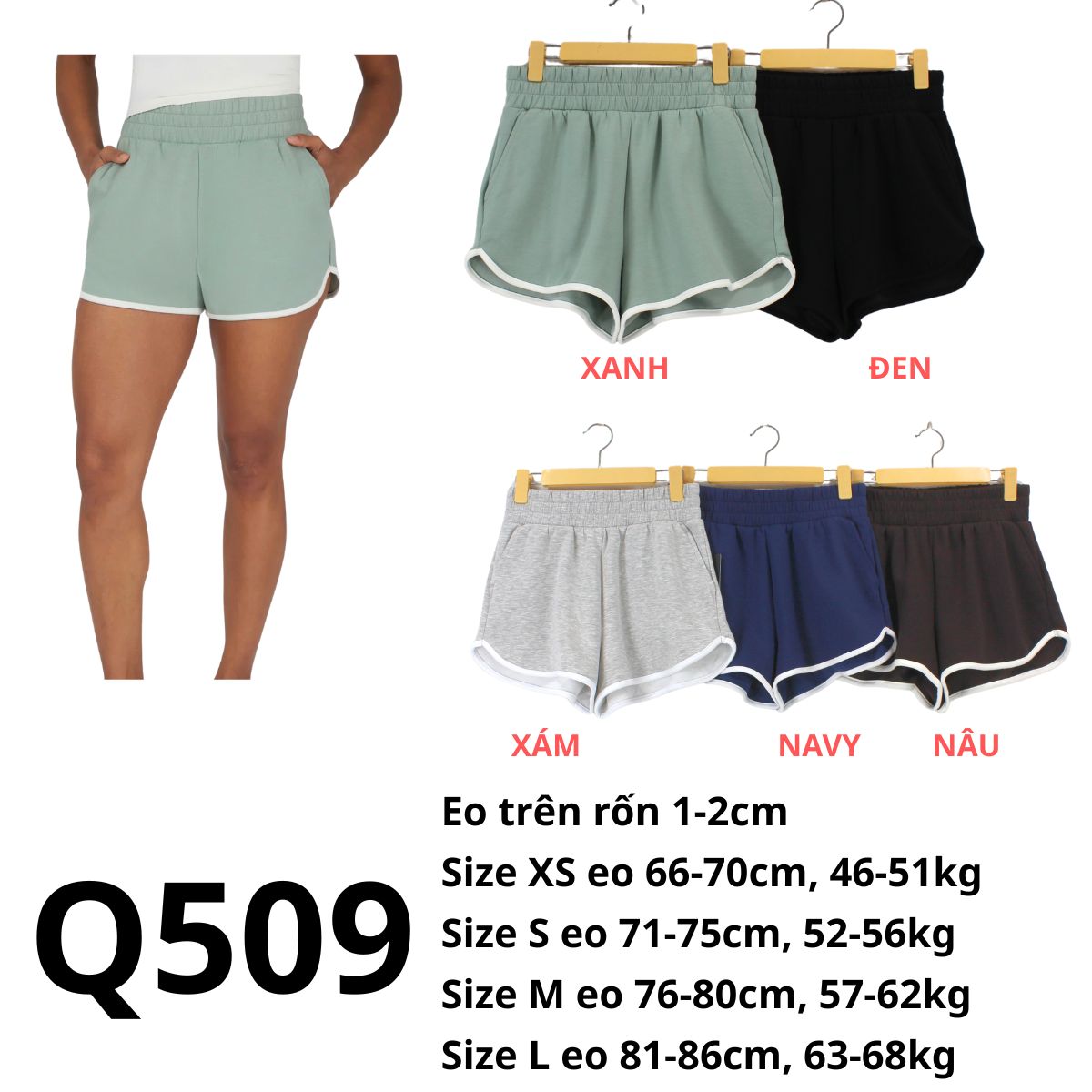 Q509 Quần đùi thun