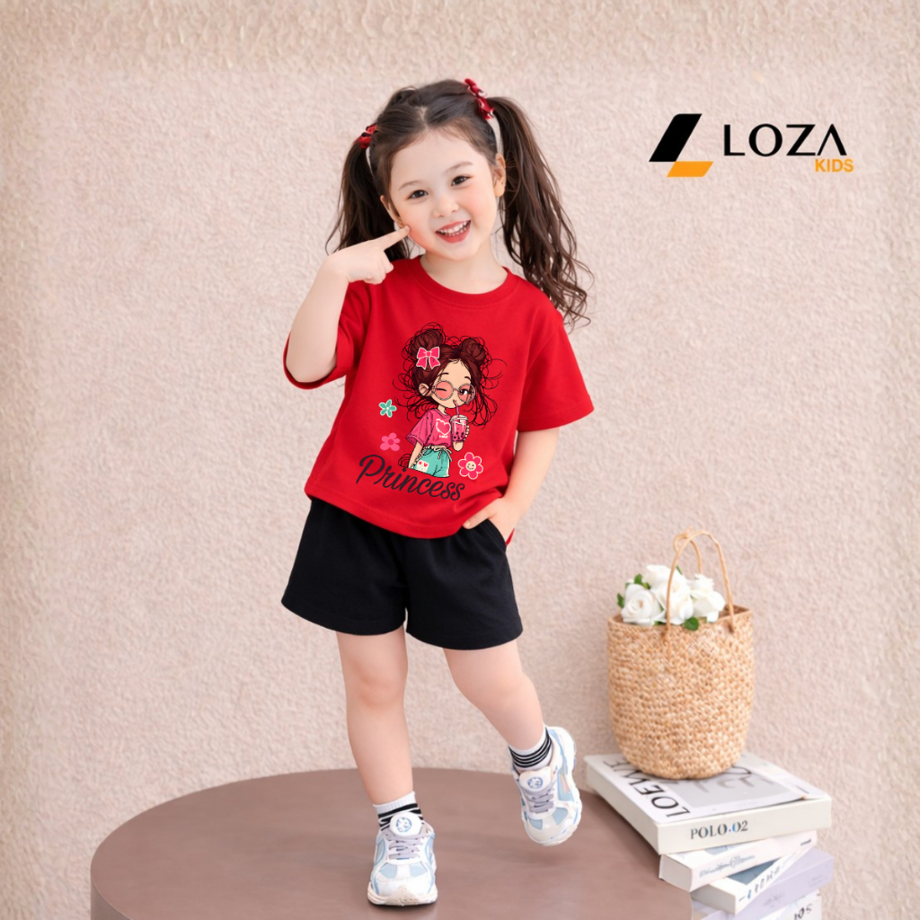 Set bộ bé gái hình CÔ GÁI PRINCESS - Loza Kids SB617_thumbnail_4