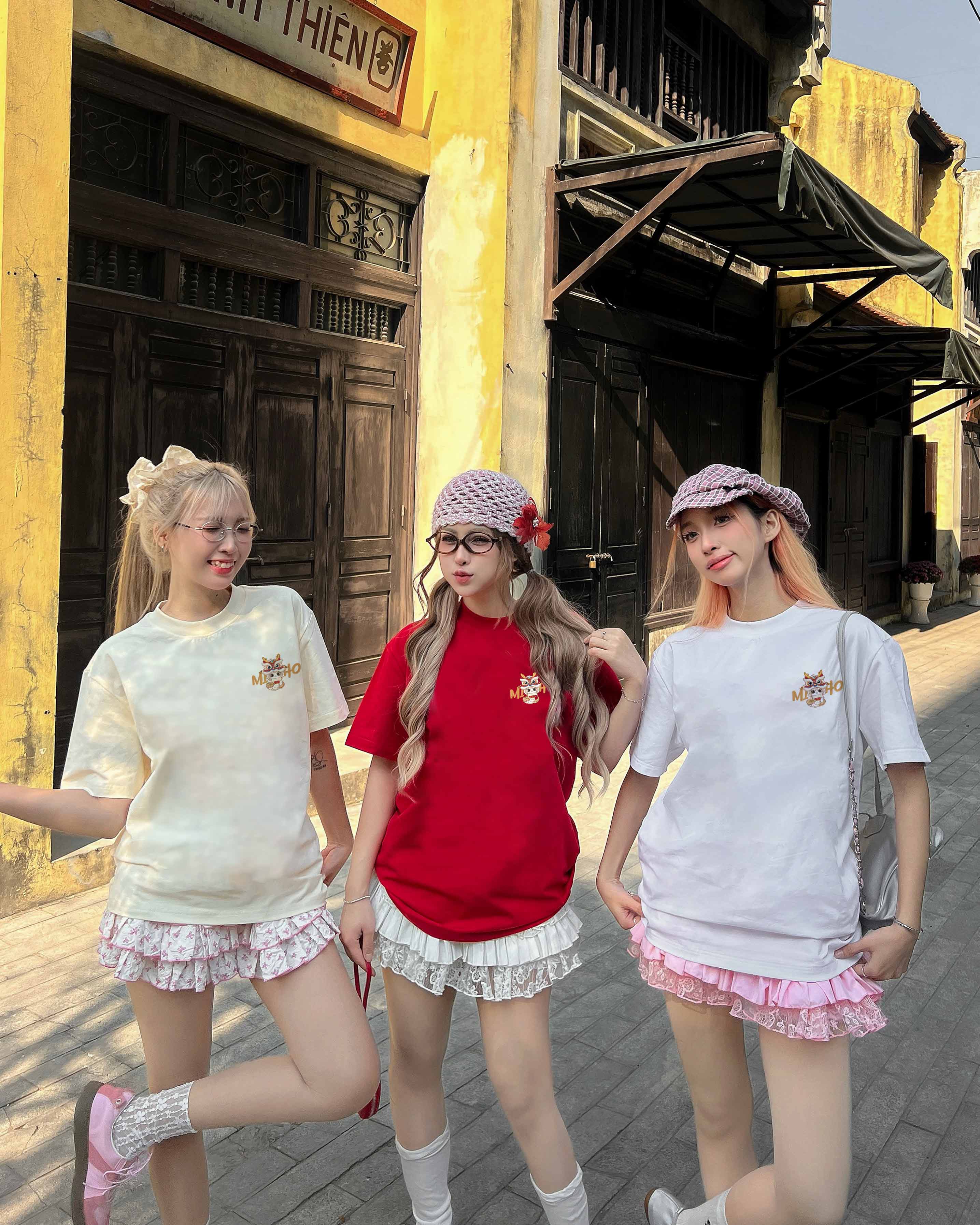 Áo thun tết form rộng 1885 Miucho cổ tròn chất vải cotton 4c thoáng mát in mix_thumbnail_4