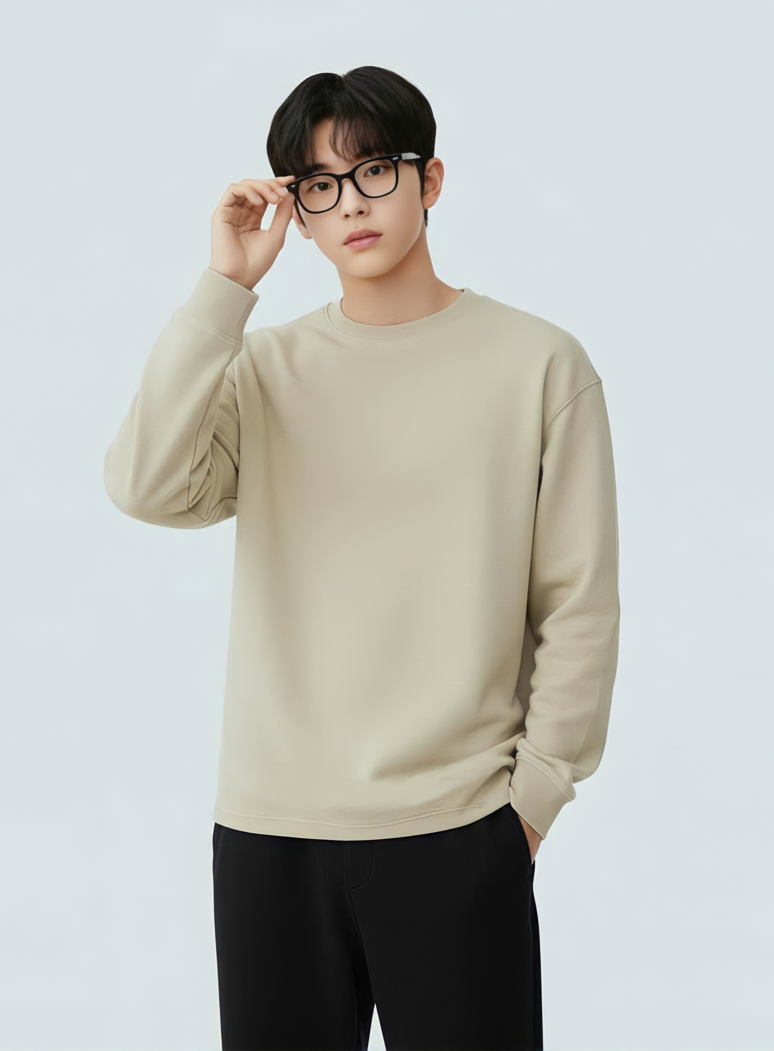 Áo giữ nhiệt bé trai màu be có lớp lót lông mỏng