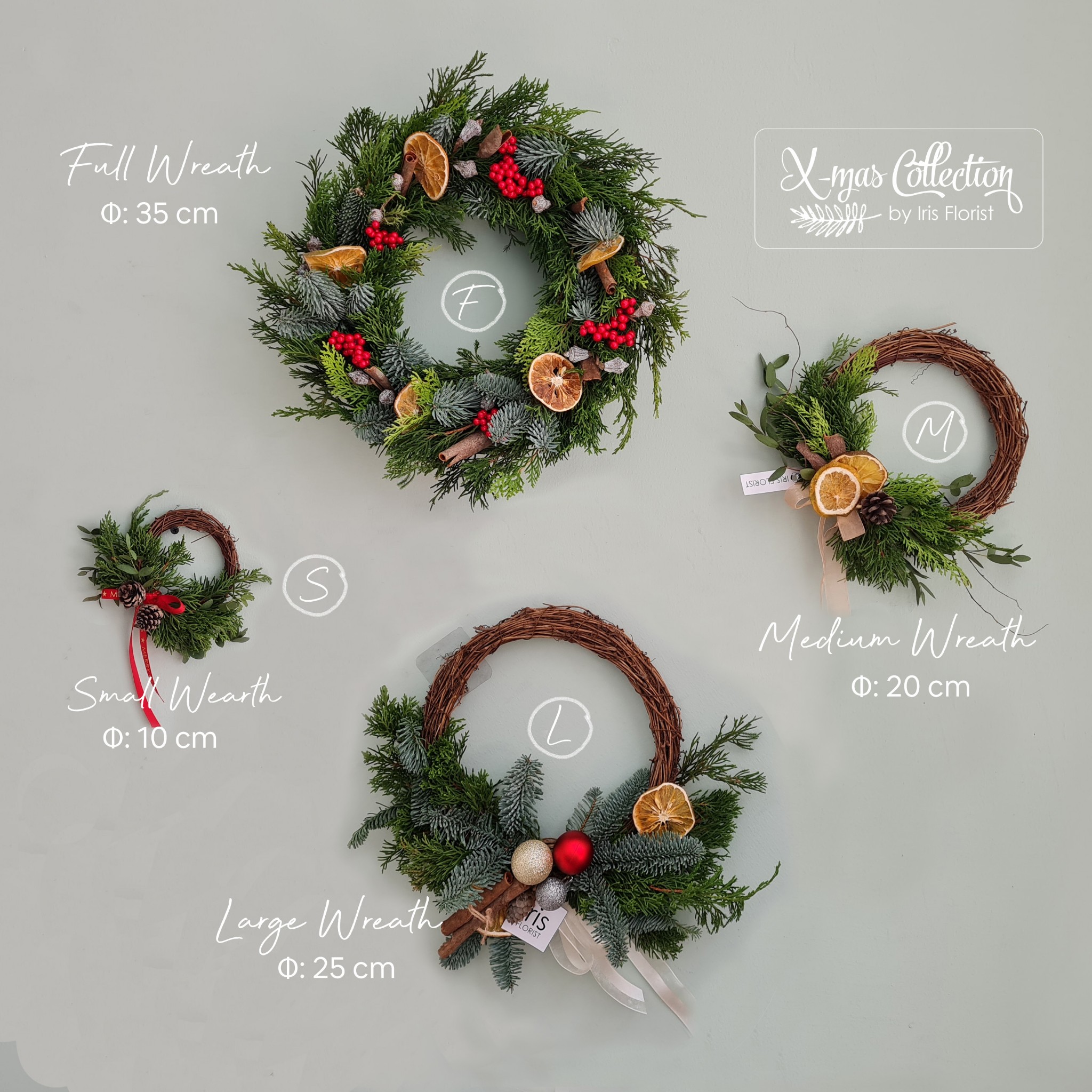 X-mas Wreath - Vòng nguyệt quế - (S/M/L/F)