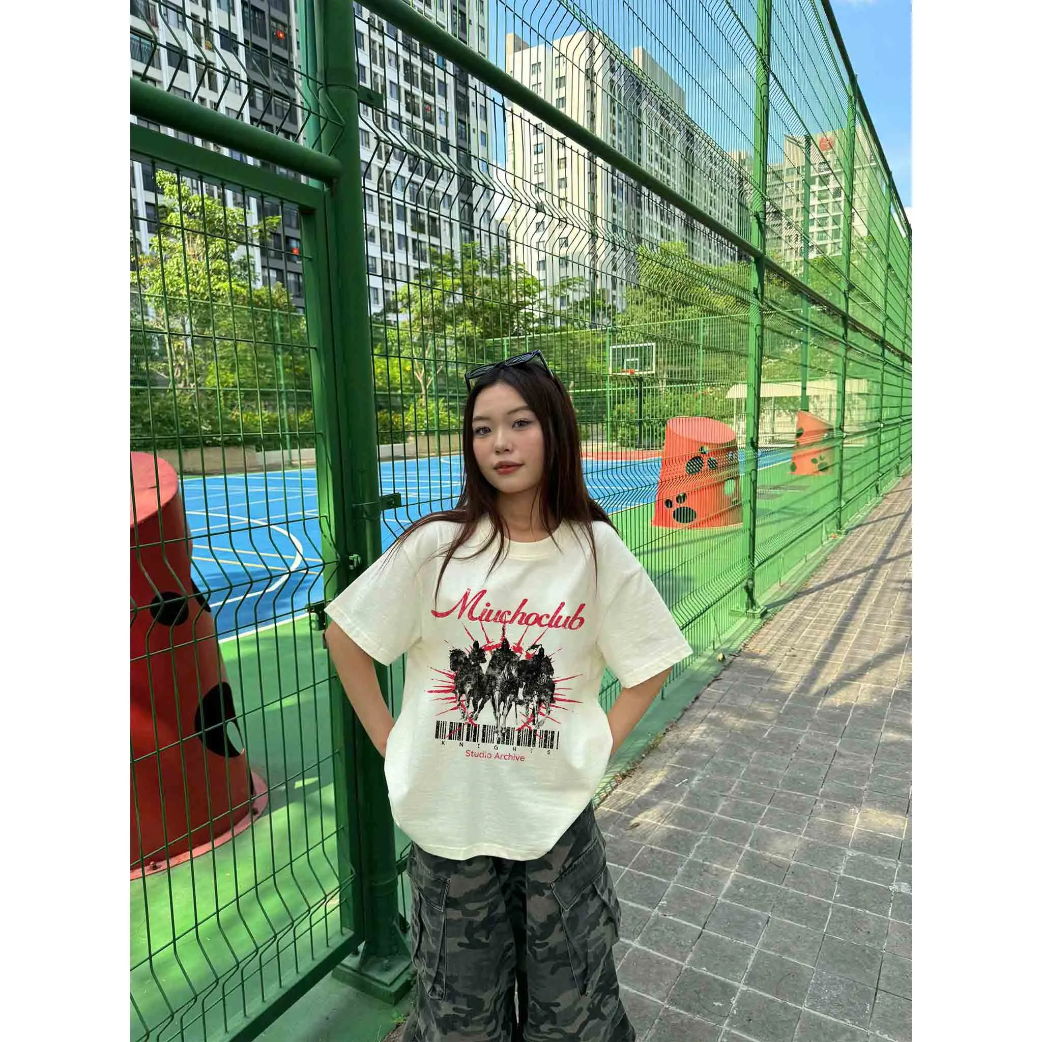 Áo thun nam form boxy cá tính năng động 2542 Miucho Club chất vải cotton thoáng mát co giãn thoải mái_thumbnail_4