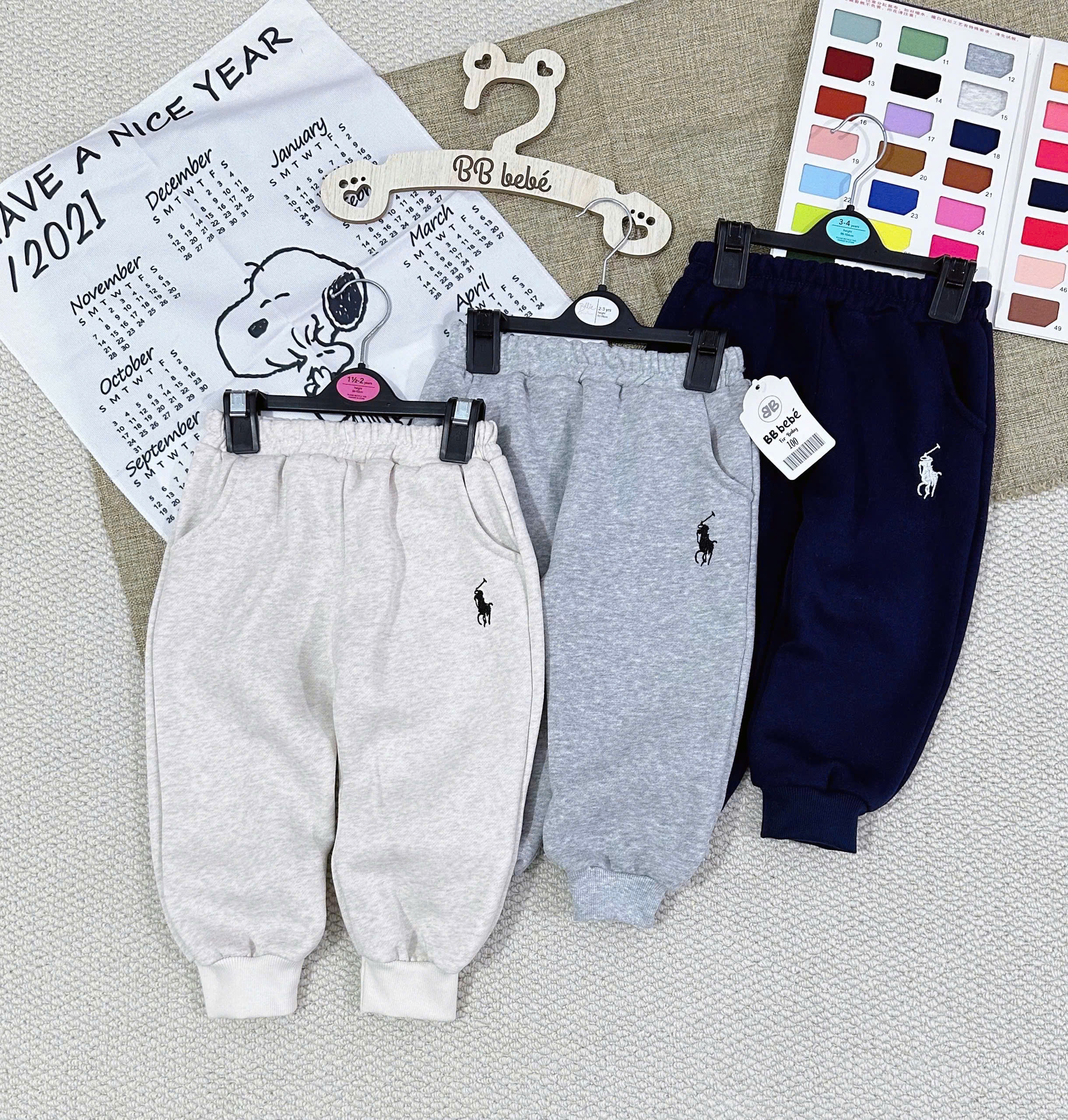 T42 SET 3 QUẦN NỈ THÊU NGỰA- A107.80