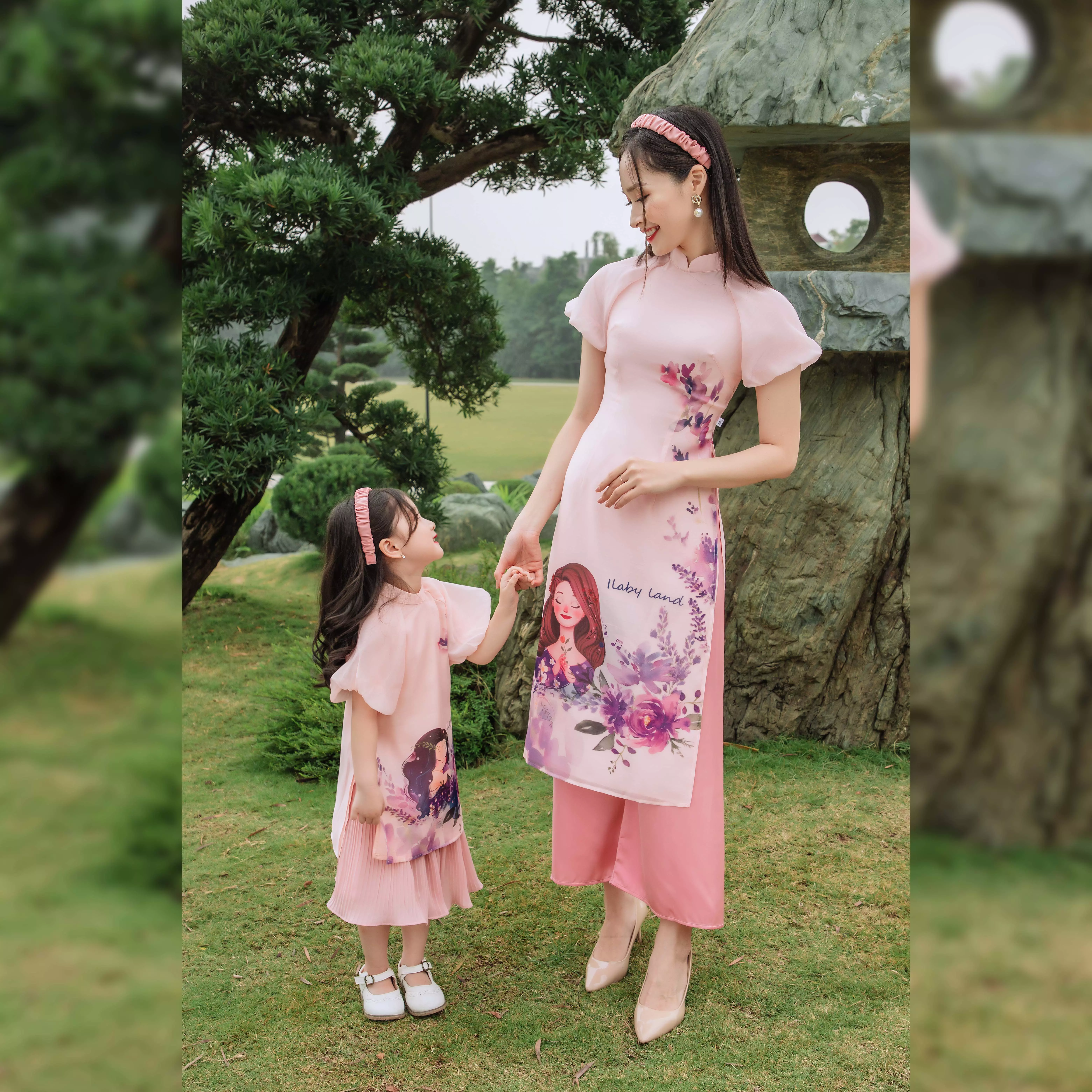 Áo dài mẹ hồng Ilaby land_thumbnail_5