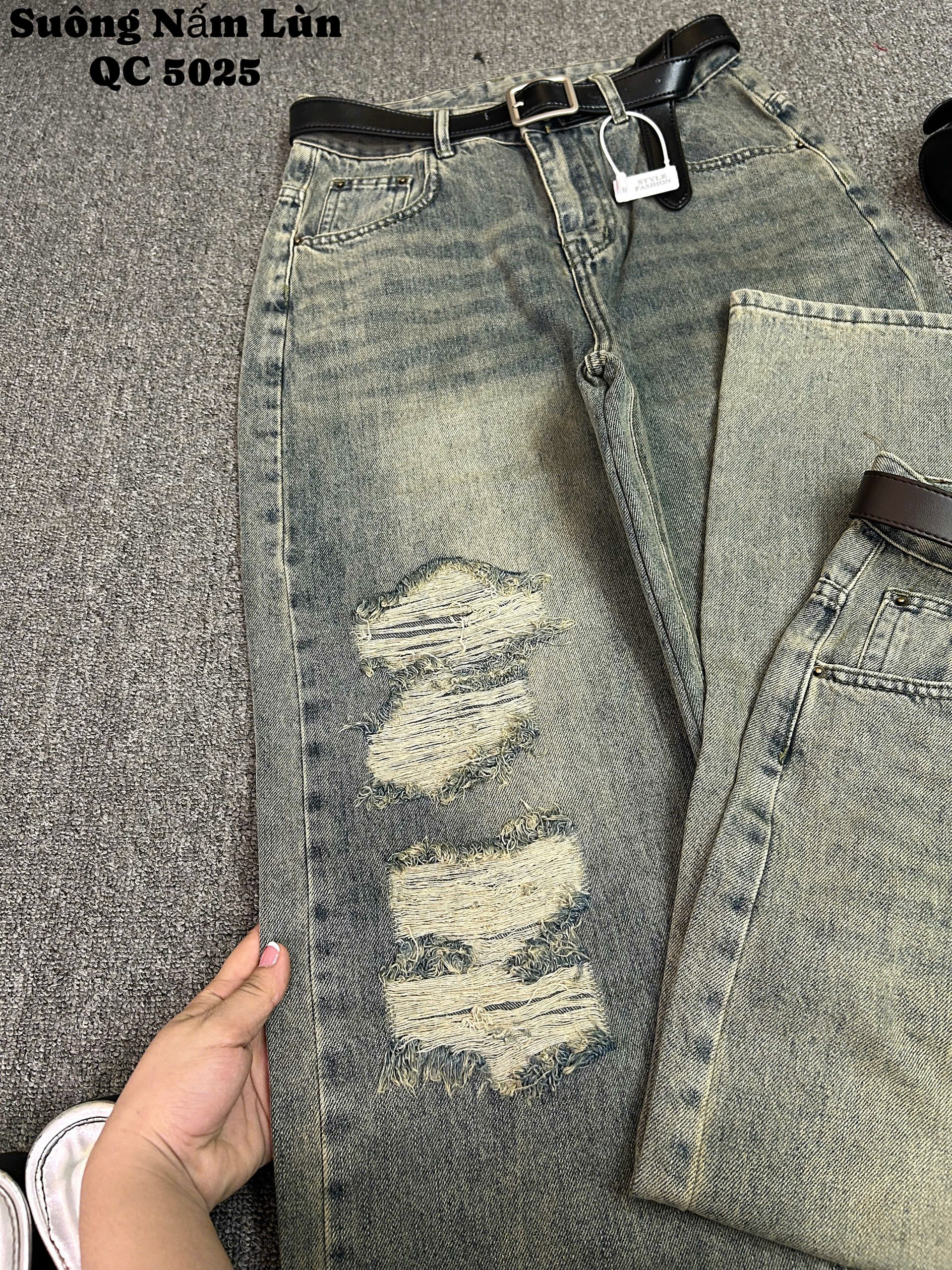 Quần suông rách 97cm dành cho nấm lùn bigsize QJ5025 dành cho nàng béo mập từ 55-90kg_thumbnail_7