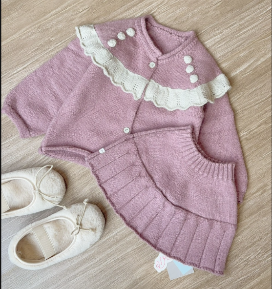 (C7) Set váy len 2 chi tiết màu tím cổ sen kèm chân váy_thumbnail_2