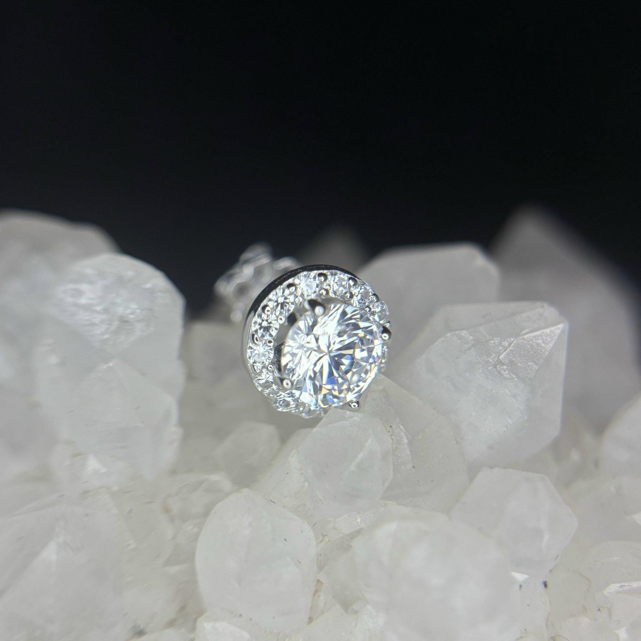 Khuyên kiểu bạc xi bạch kim đá tấm size 7_thumbnail_2