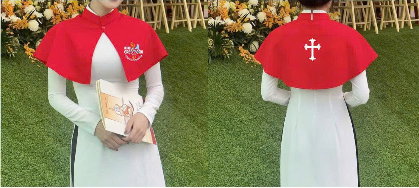 Yếm ca đoàn tròn in logo theu yêu cầu